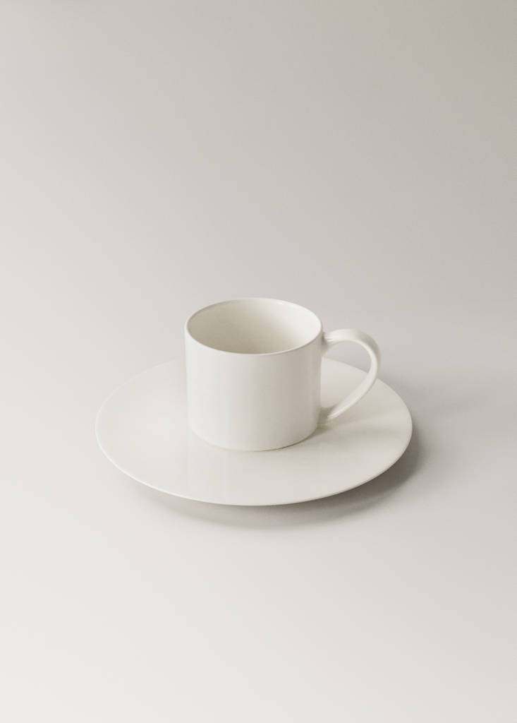 Premium espresso cup in ultralight bonne china — White