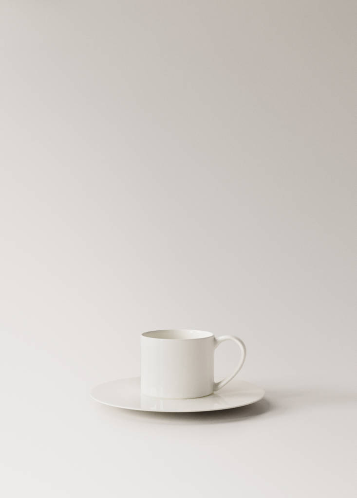 Premium espresso cup in ultralight bonne china — White