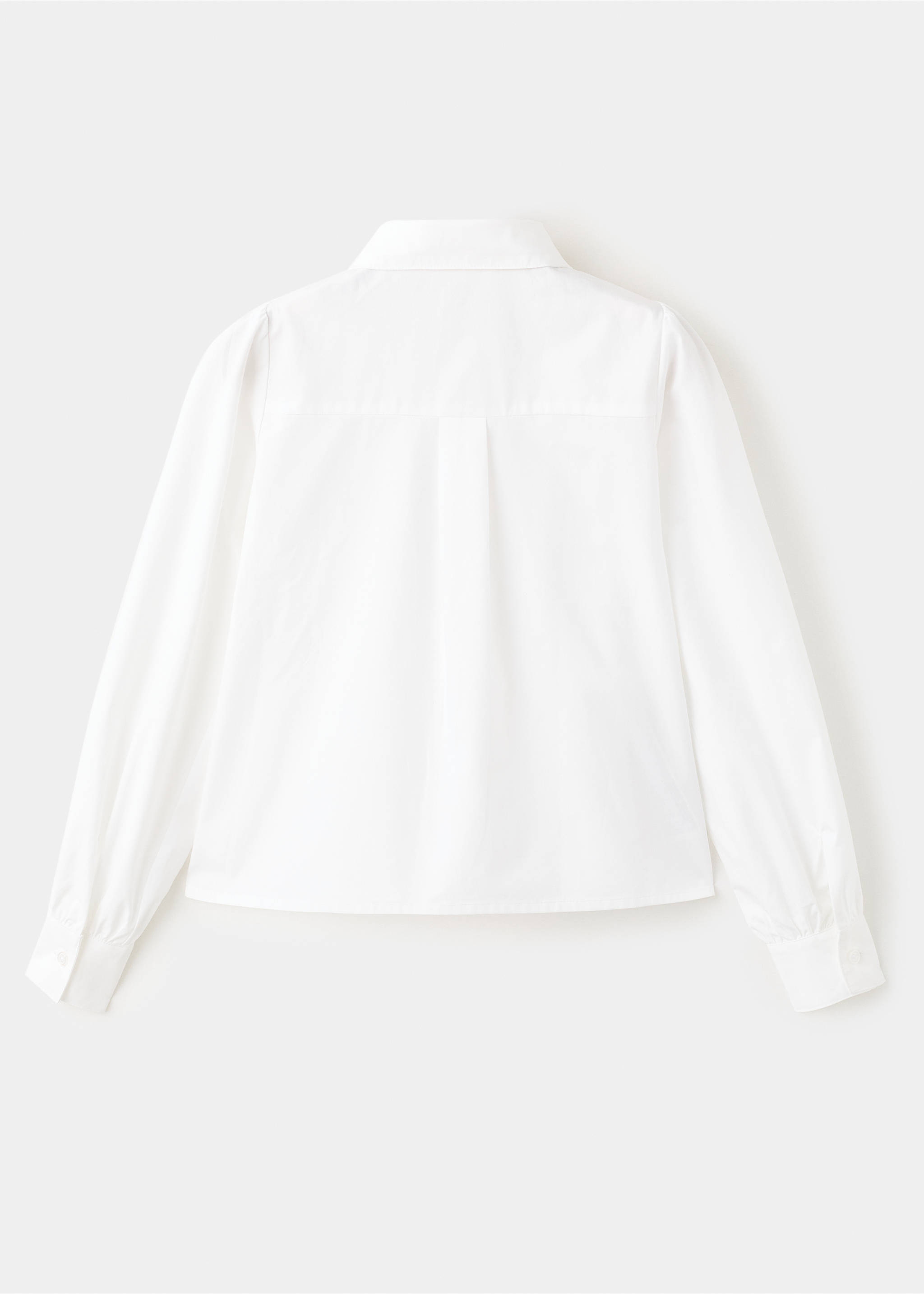 Cotton shirt with embellishments - Reverse of the article, White. Ref: 27061171-00.