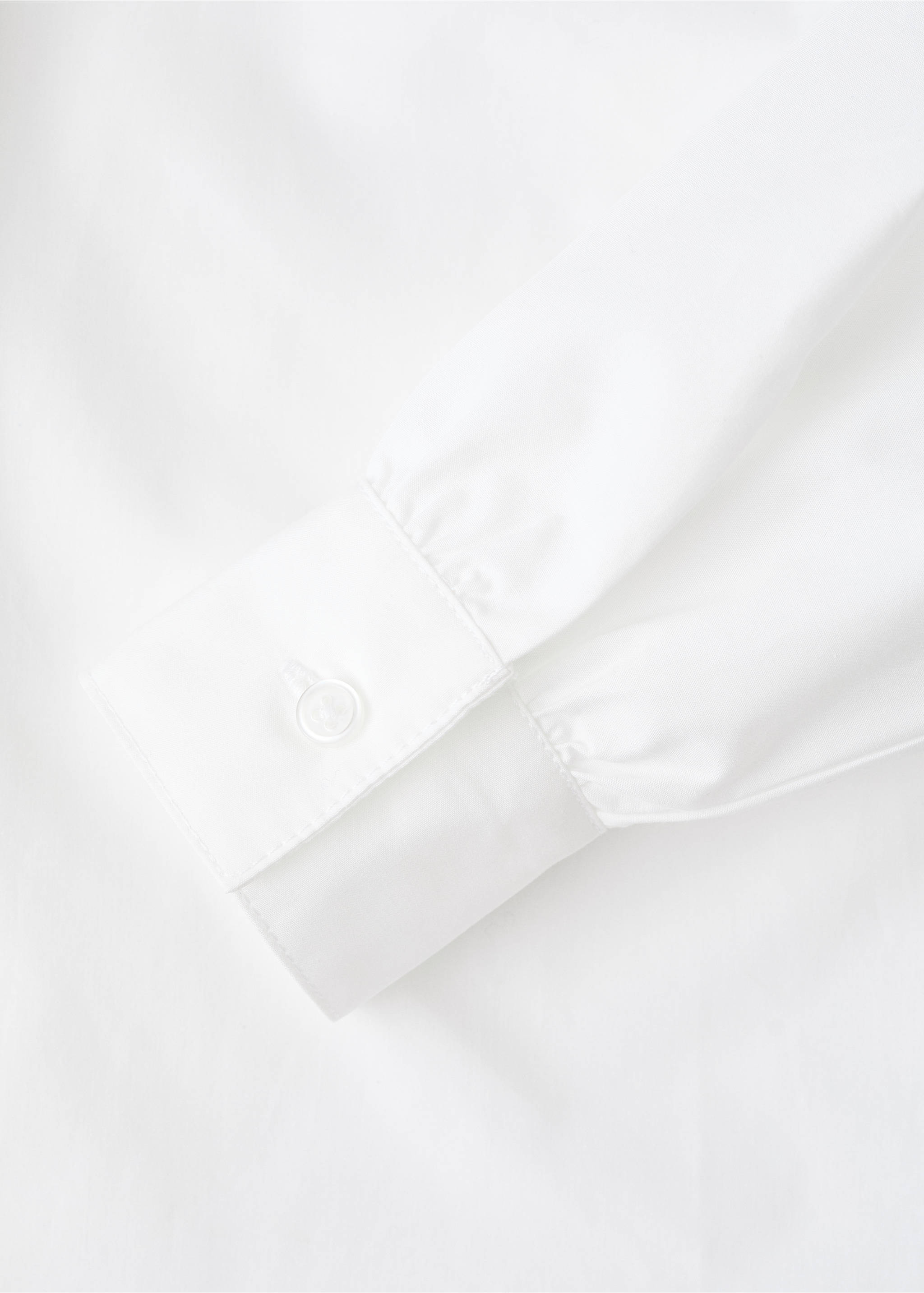 Cotton shirt with embellishments - Details of the article 8, White. Ref: 27061171-00.