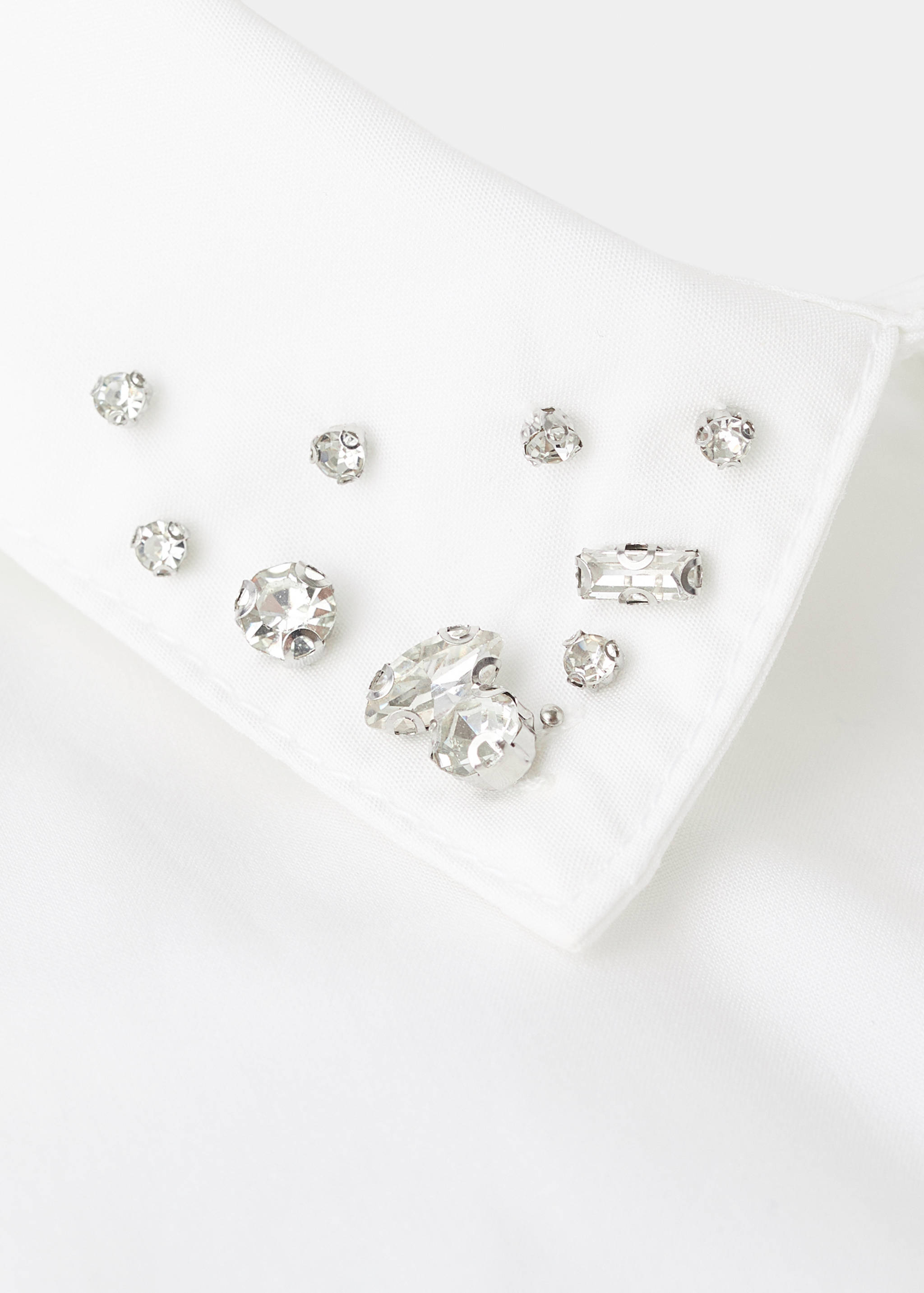 Хлопковая рубашка с бисером - Деталь изделия 0