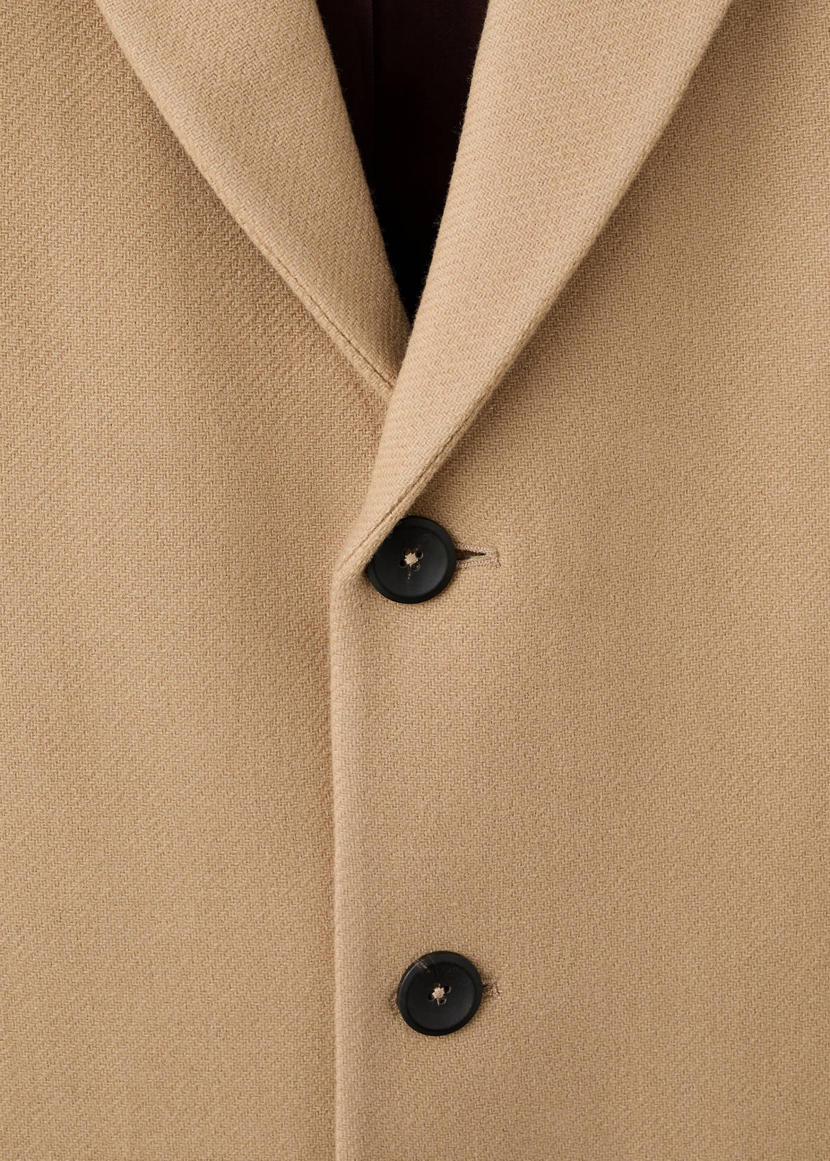 Manteco wool coat with lapels — Medium Brown