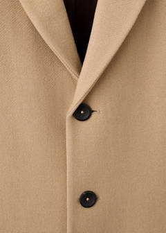 Manteco wool coat with lapels — Medium Brown 8