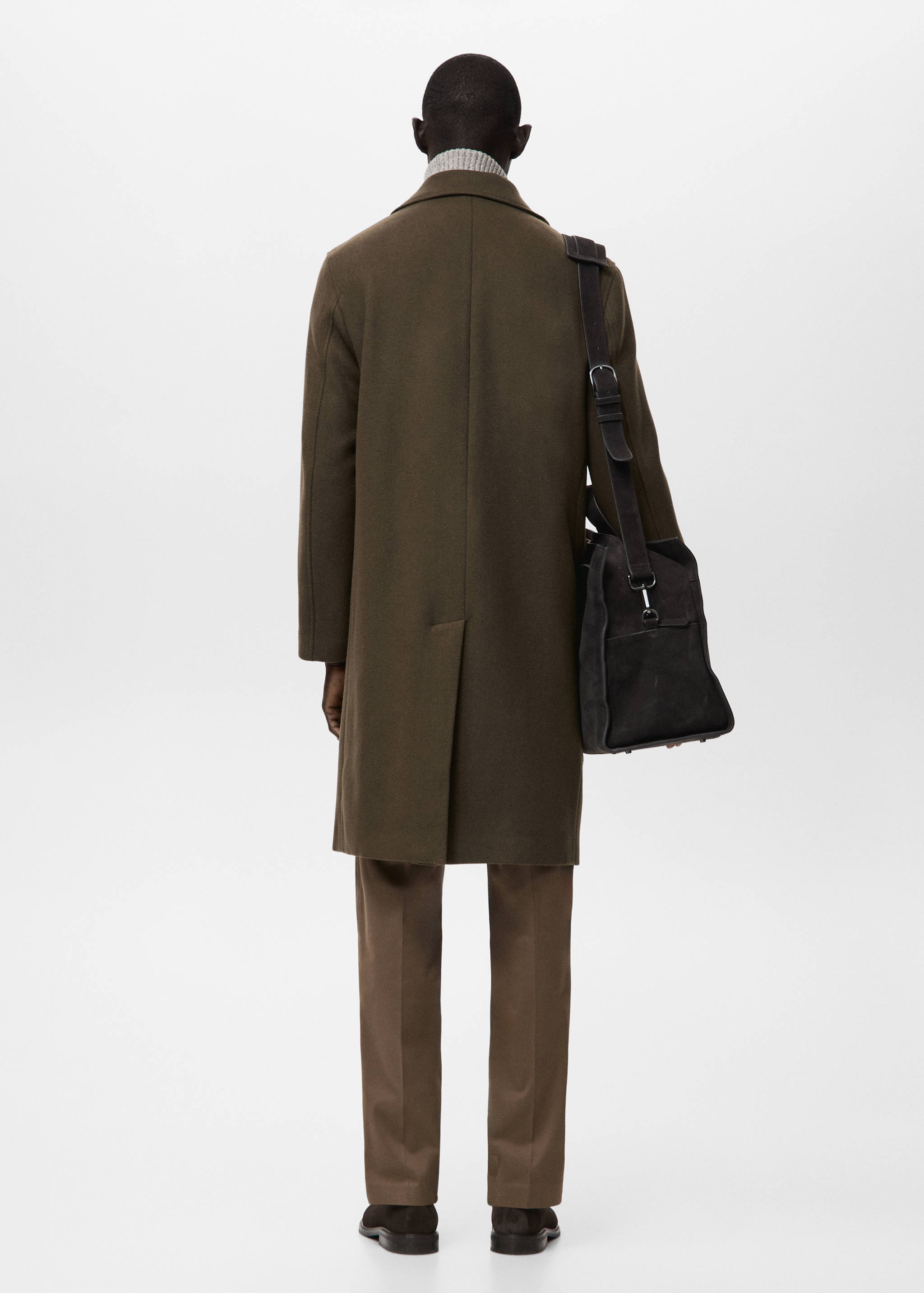 معطف كلاسيكي من مزيج الصوف - الجهة الخلفية للمنتج