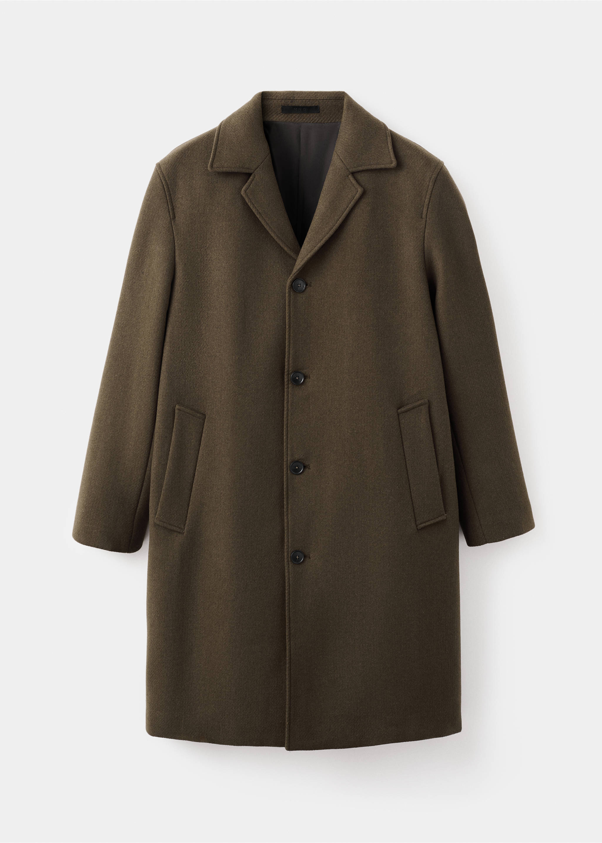 Classic wool blend coat - Article without model, Brown. Ref: 27061173-00.