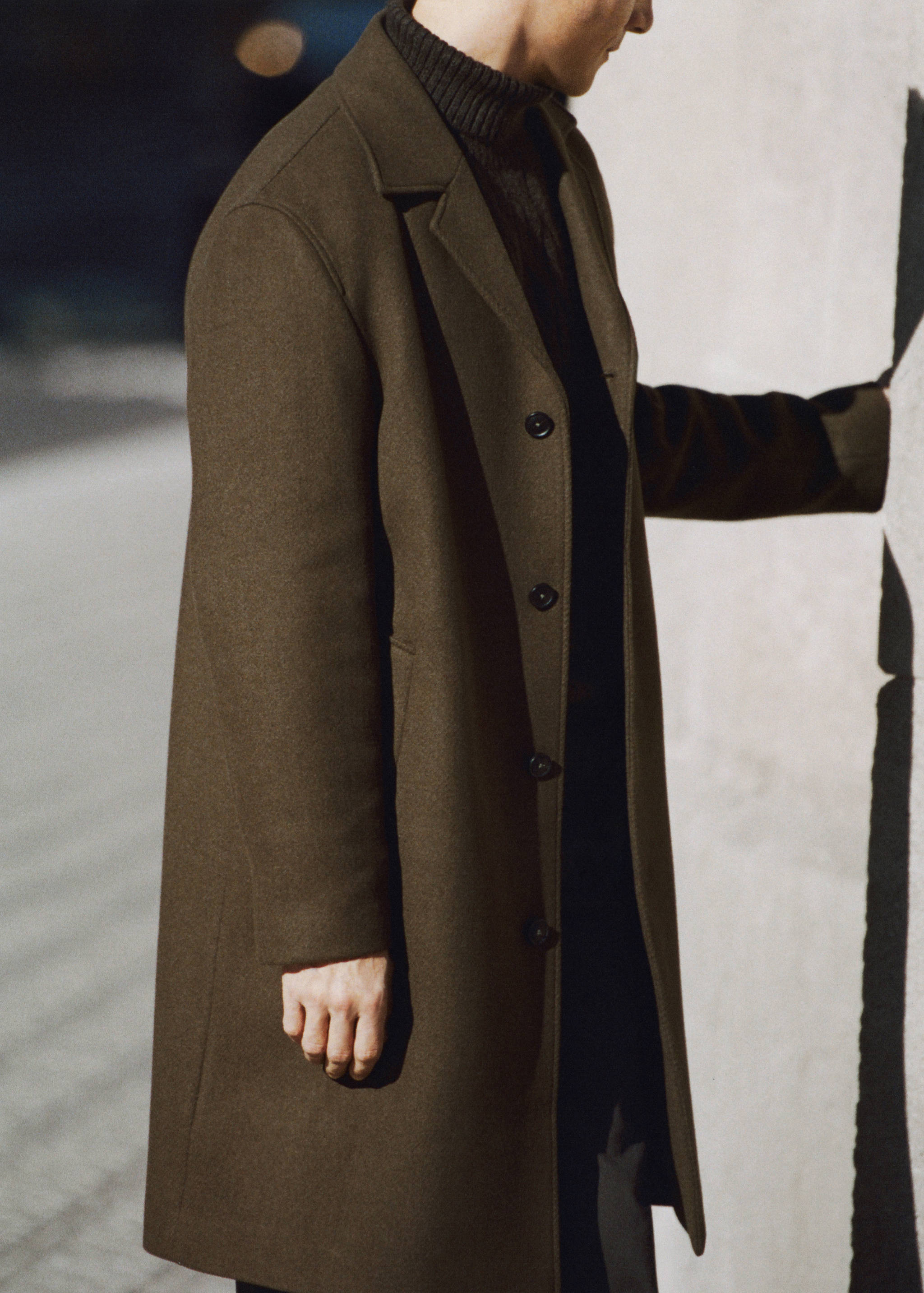 معطف كلاسيكي من مزيج الصوف - تفاصيل المنتج 3