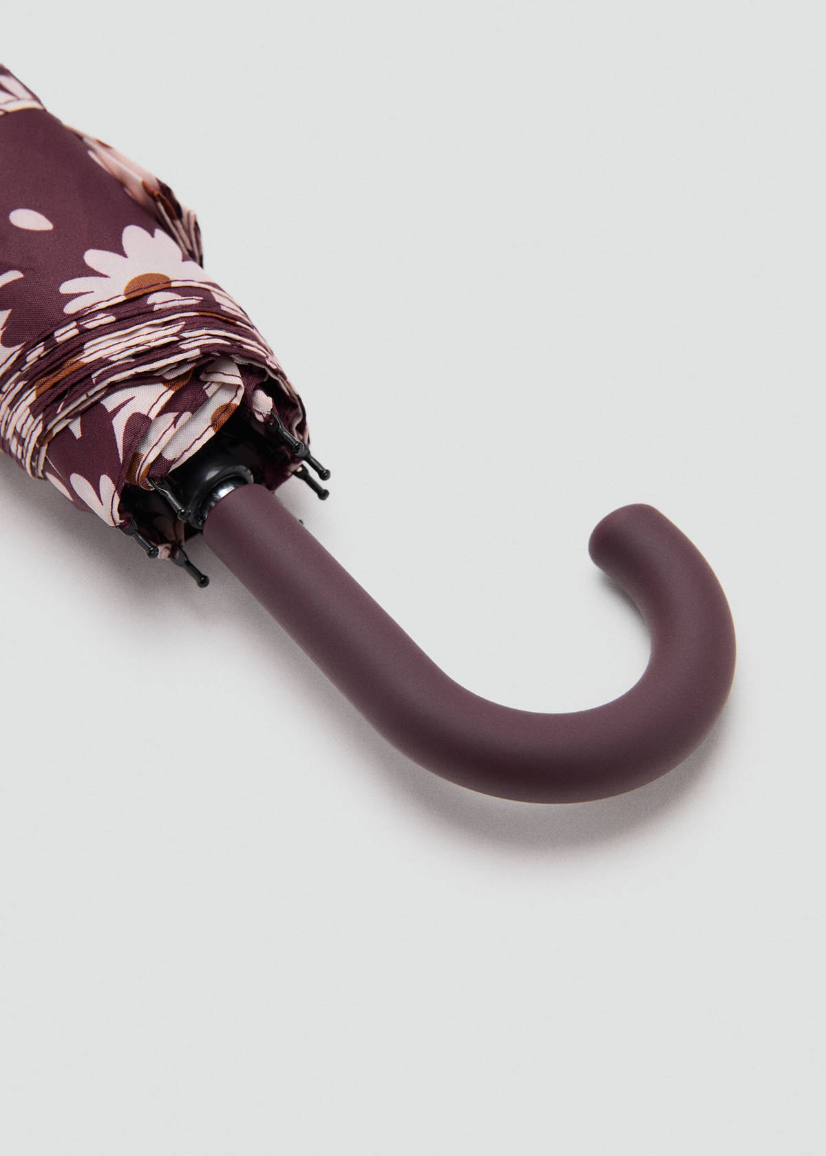 Flower print umbrella — Burgundy