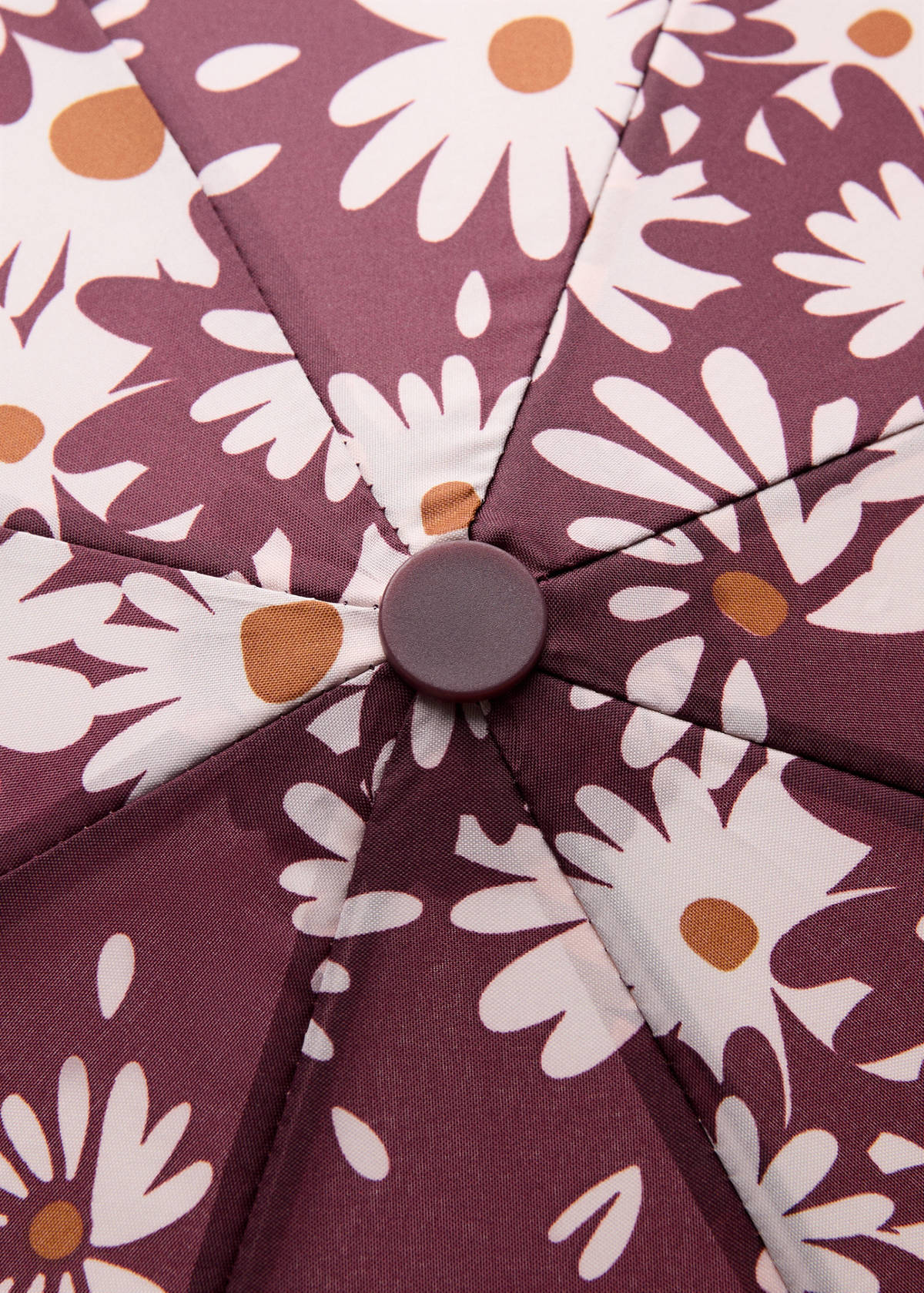 Flower print umbrella — Burgundy