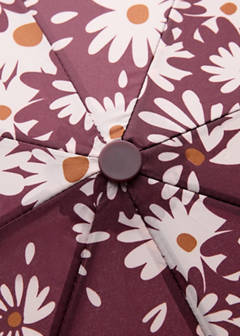 Flower print umbrella — Burgundy 4
