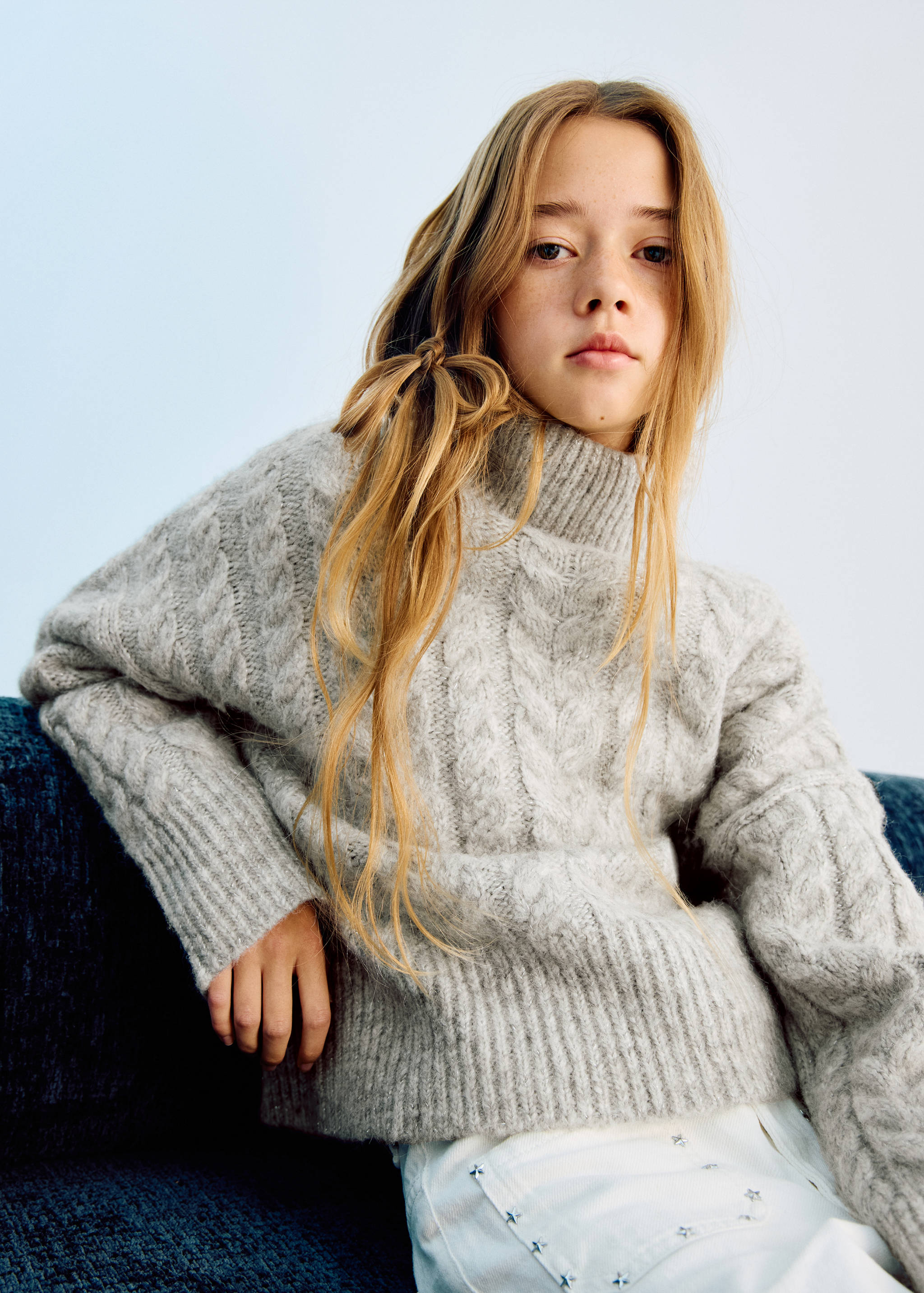 Turtleneck lurex sweater - General plane