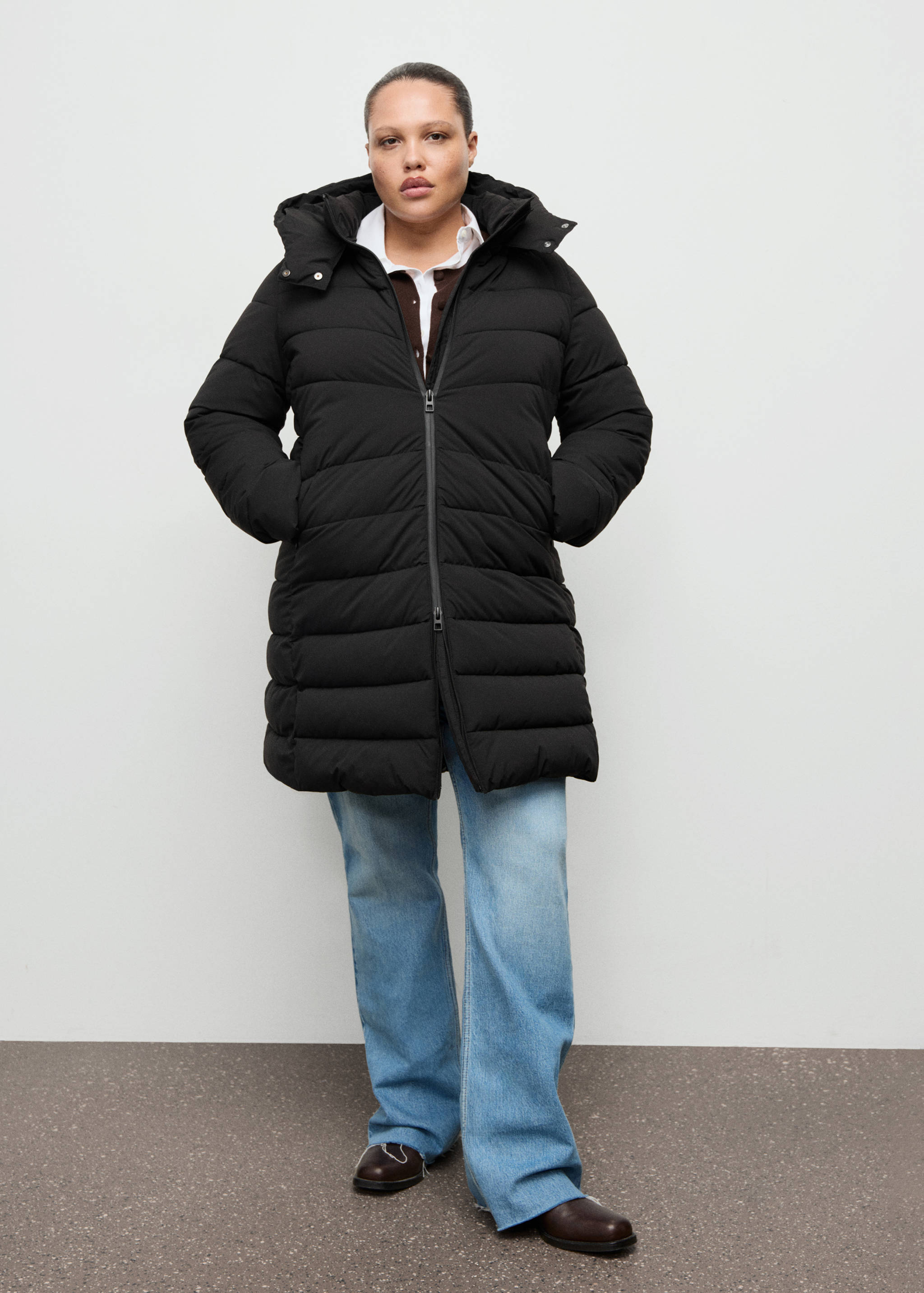 Anorak midi matelassé capuche - Détail de l'article 3