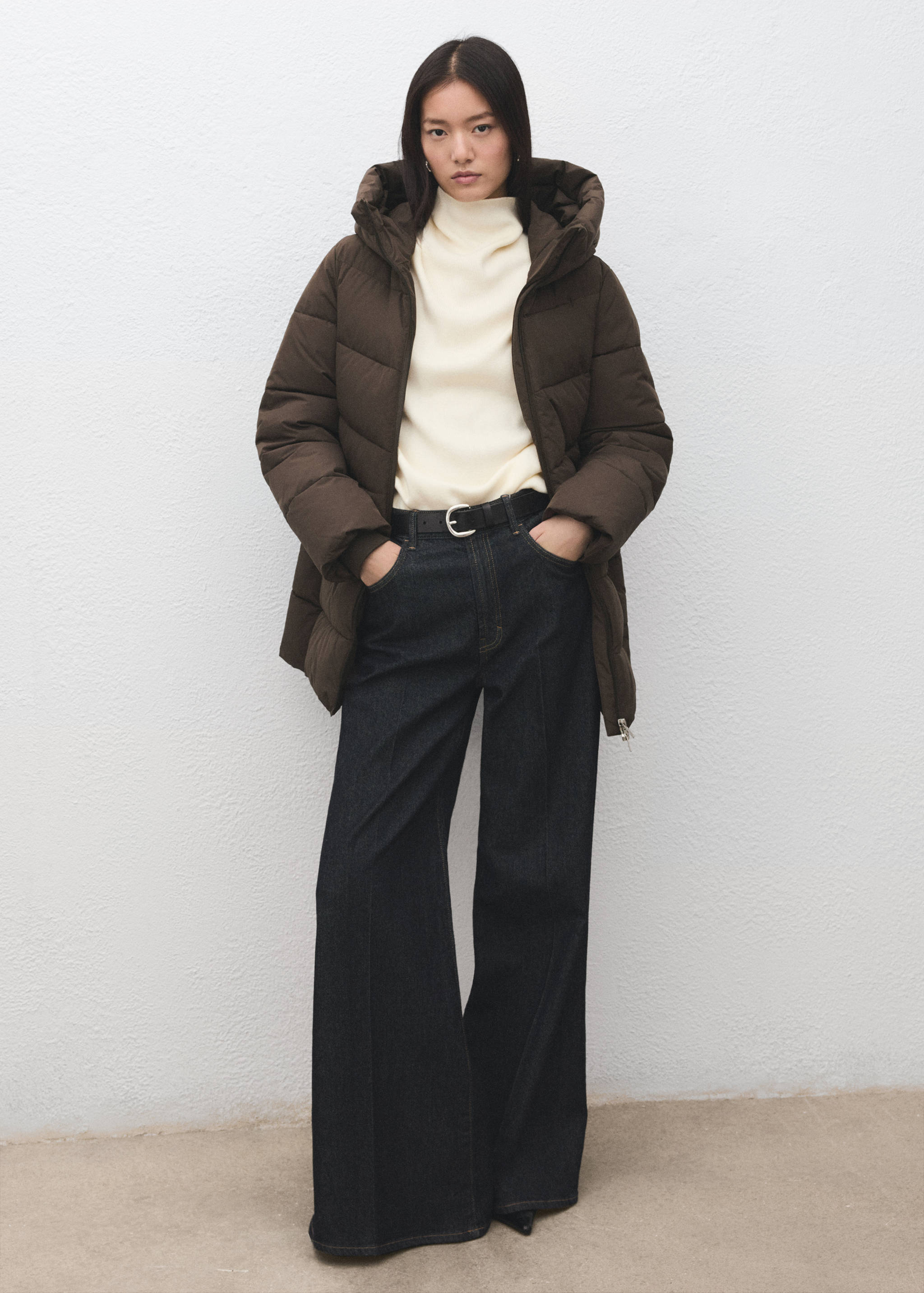 Anorak matelassé à capuche - Plan général