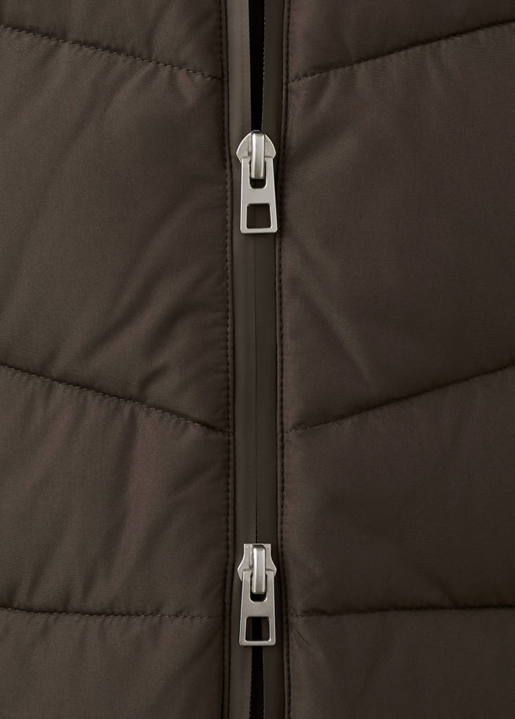 Hood puffer coat — Brown