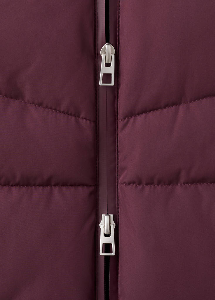 Hood puffer coat — Maroon