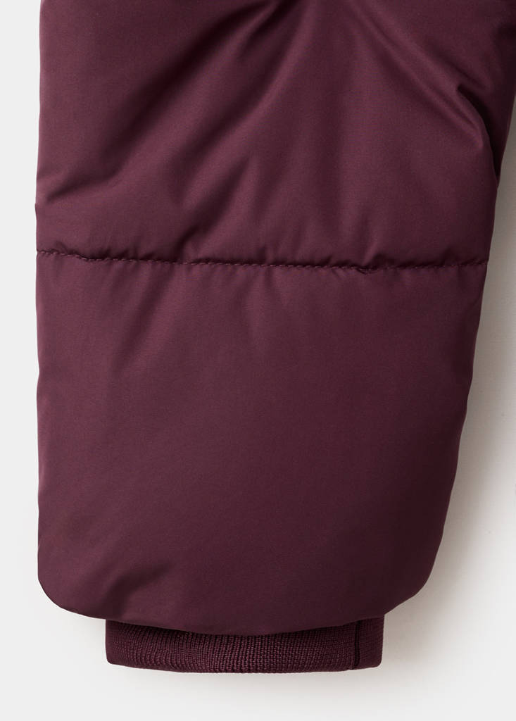 Hood puffer coat — Maroon