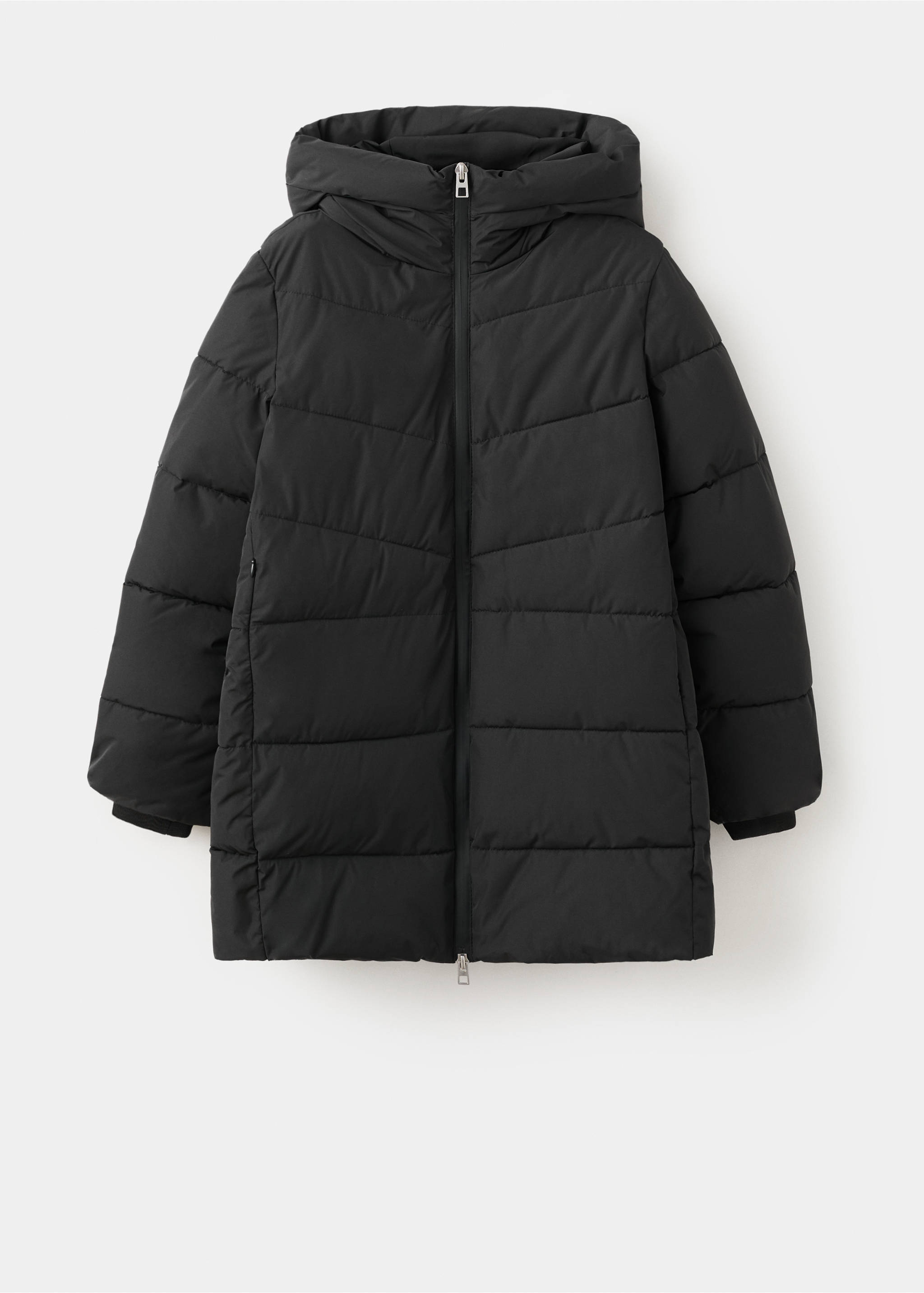 Anorak matelassé à capuche - Article sans modèle, Noir. Ref: 27061185-00.