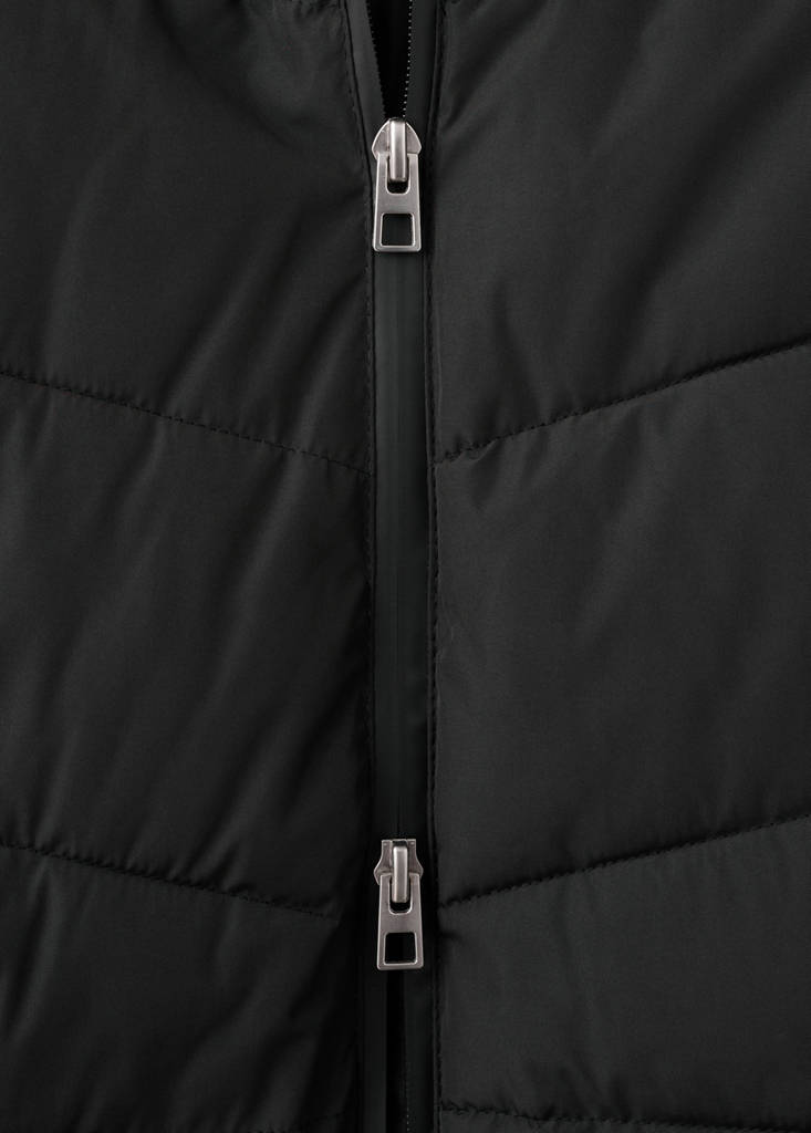 Hood puffer coat — Black