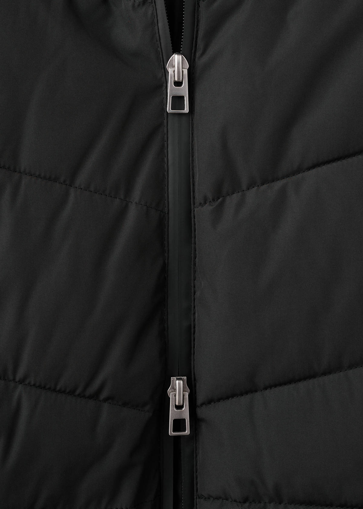 Hood puffer coat — Black
