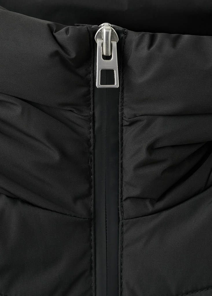 Hood puffer coat — Black