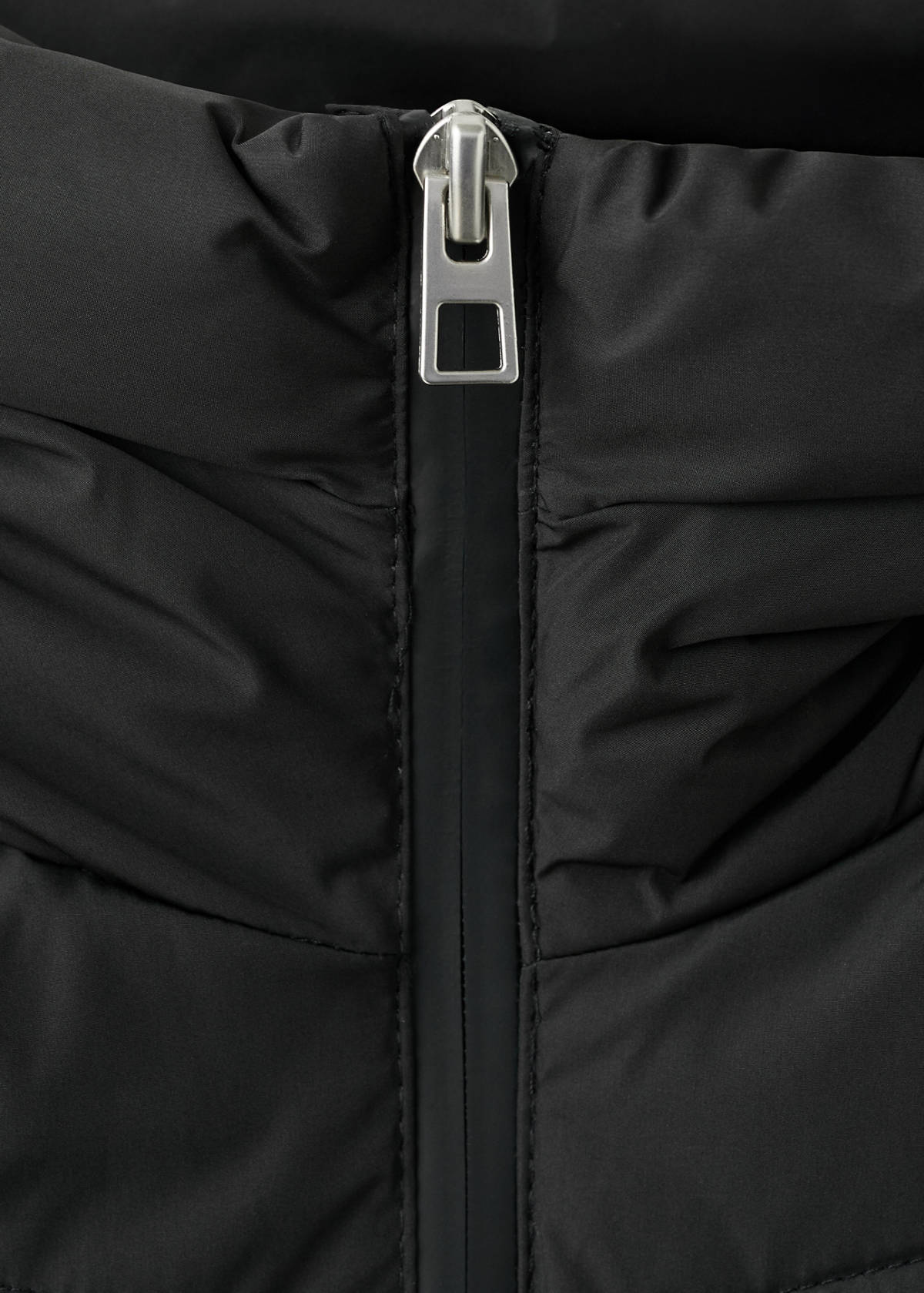 Hood puffer coat — Black