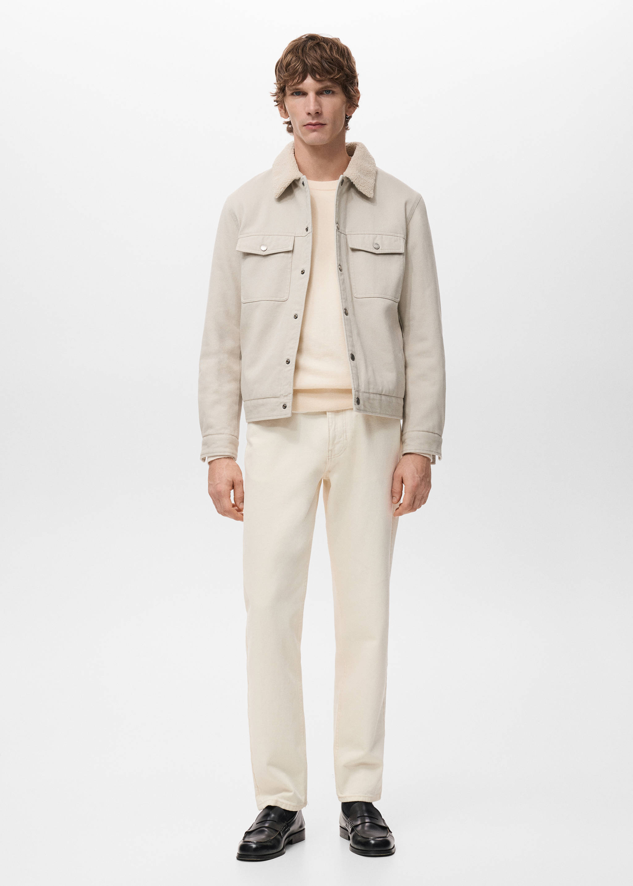 Джинсовая куртка с подкладкой из искусственной овчины - Общий план