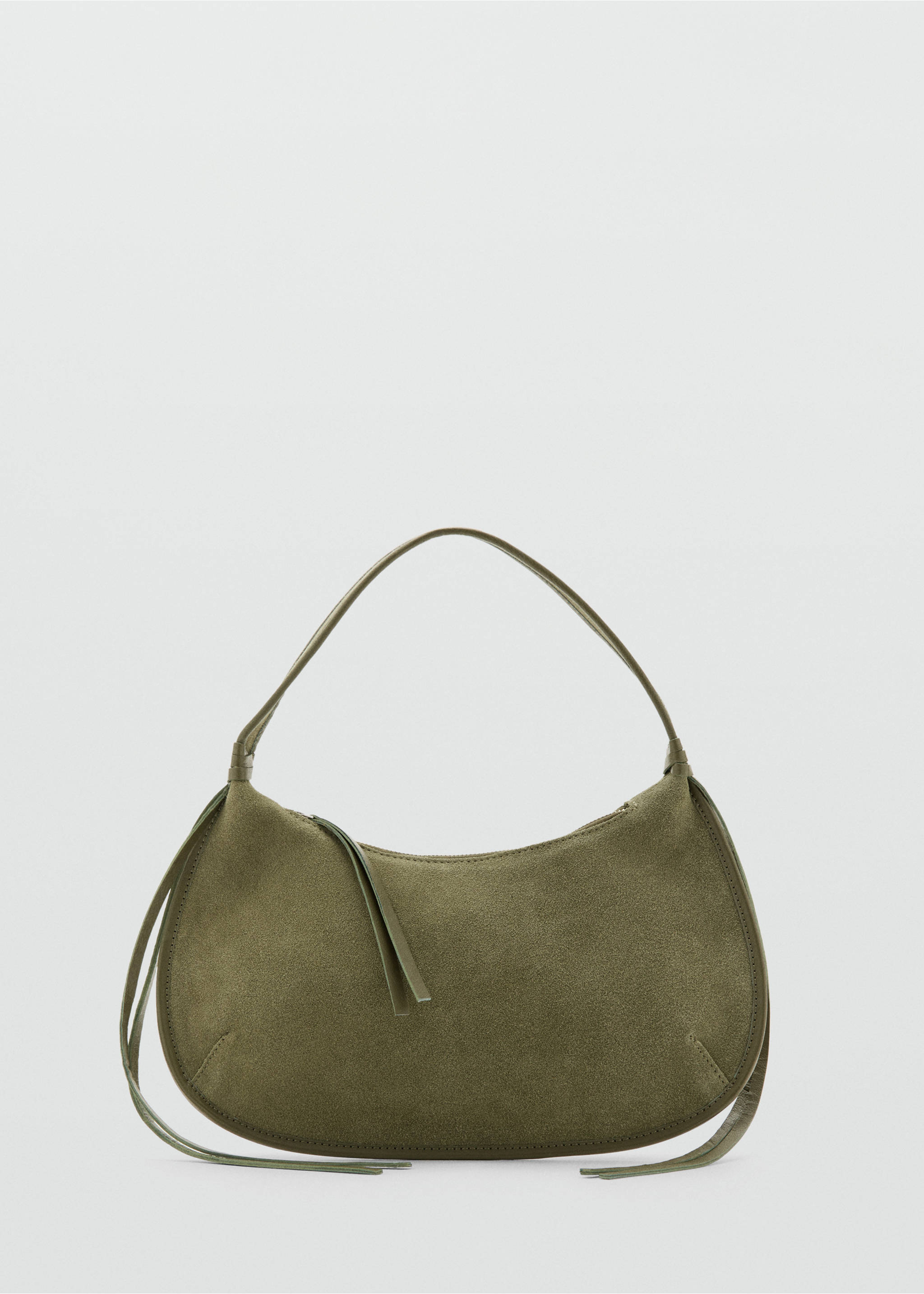 Sac porté main cuir - Article sans modèle, Kaki. Ref: 27061191-00.