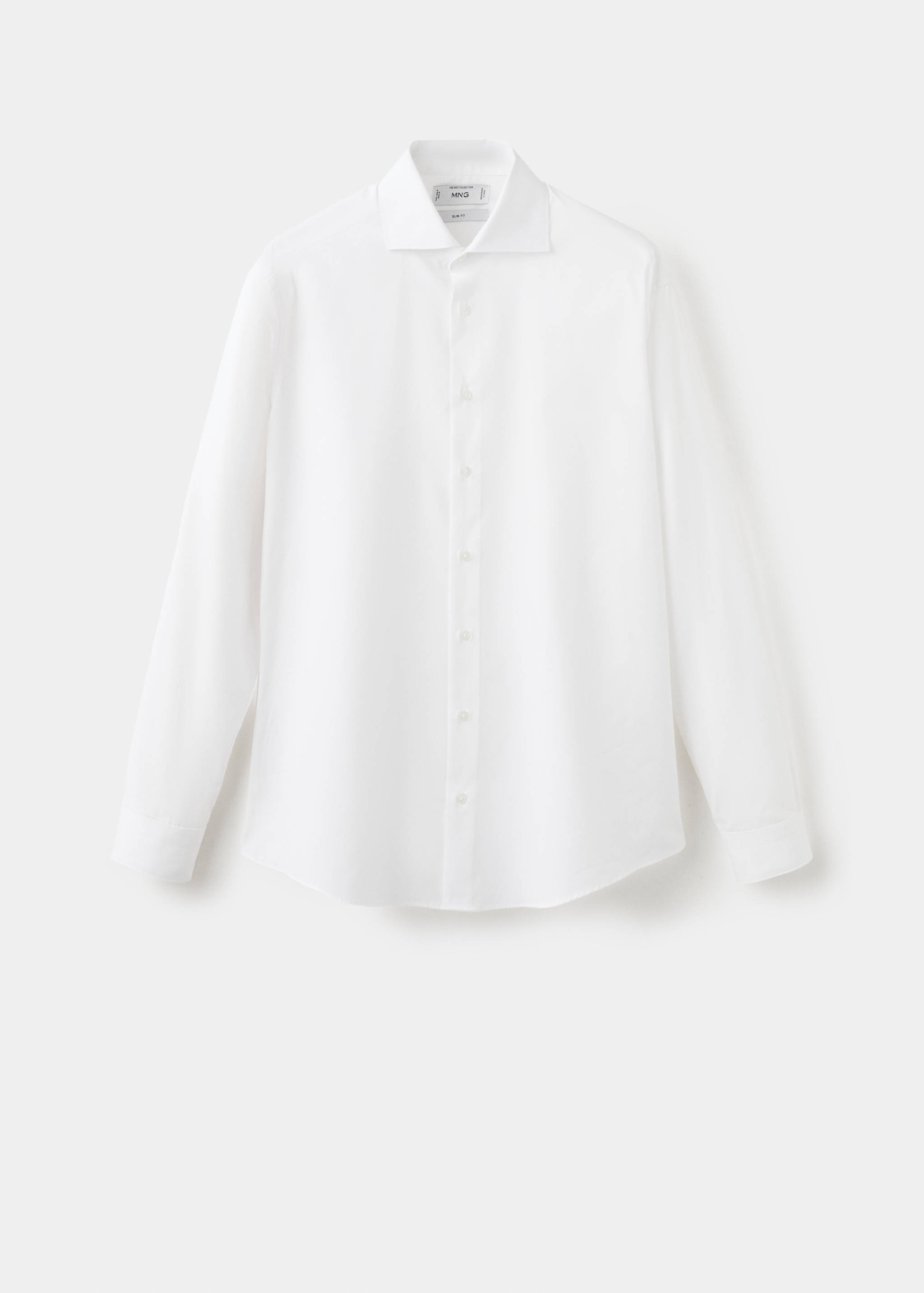 Костюмная рубашка slim fit поплин из хлопка - Изделие без модели