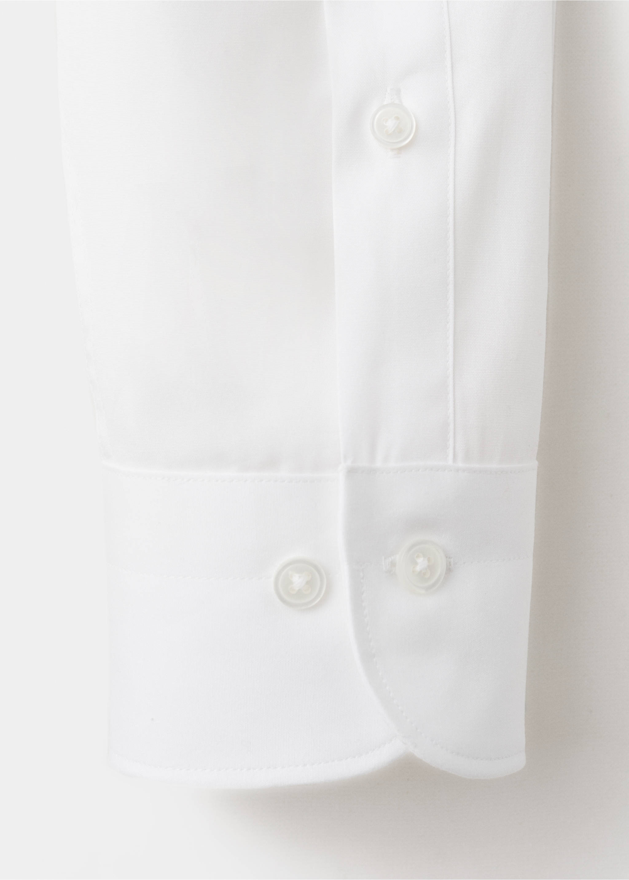 Camisa traje slim fit algodón popelín - Detalle del artículo 0, Blanco. Ref: 27061192-00.