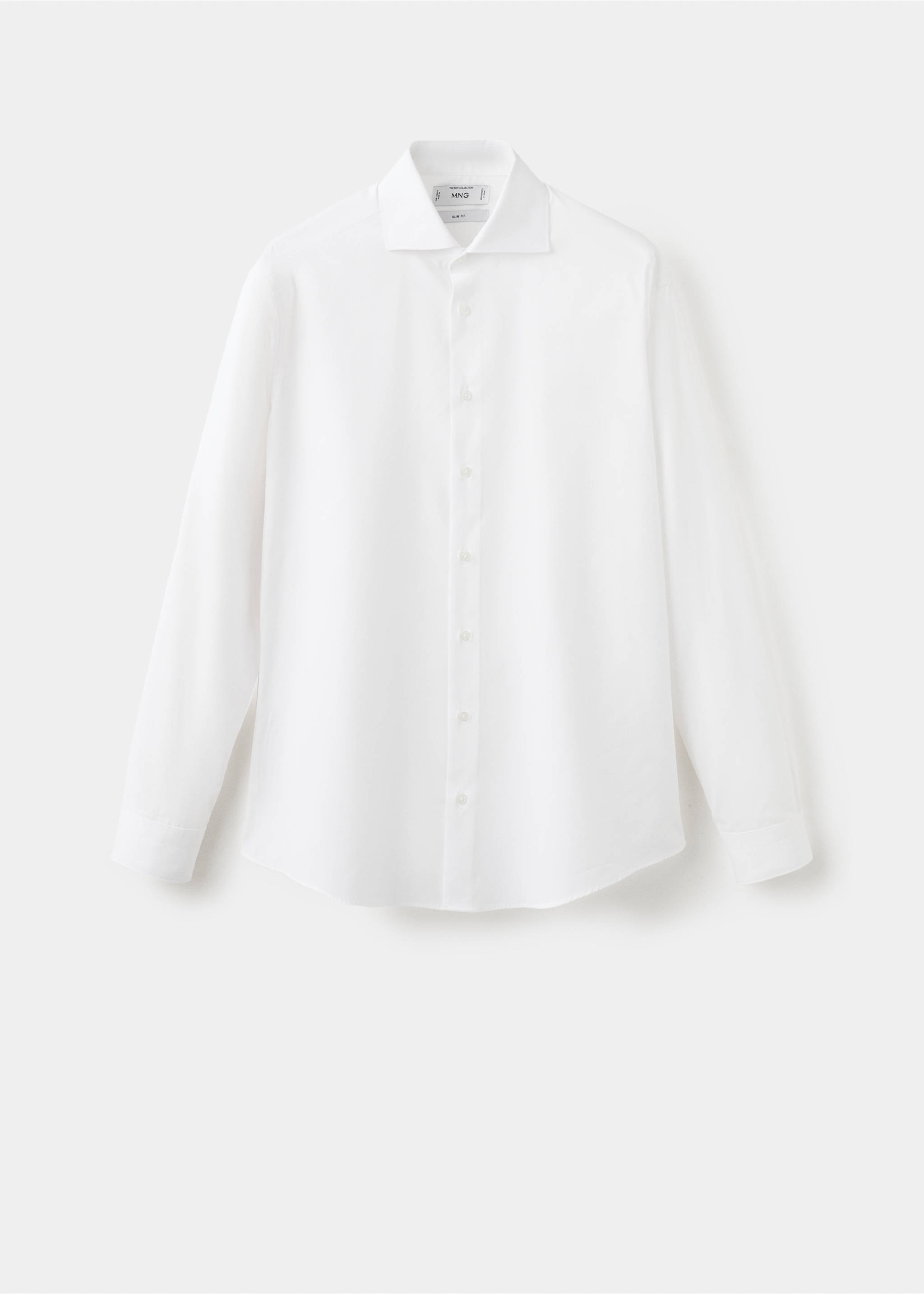 Camisa traje slim fit algodón popelín - Artículo sin modelo, Blanco. Ref: 27061192-00.