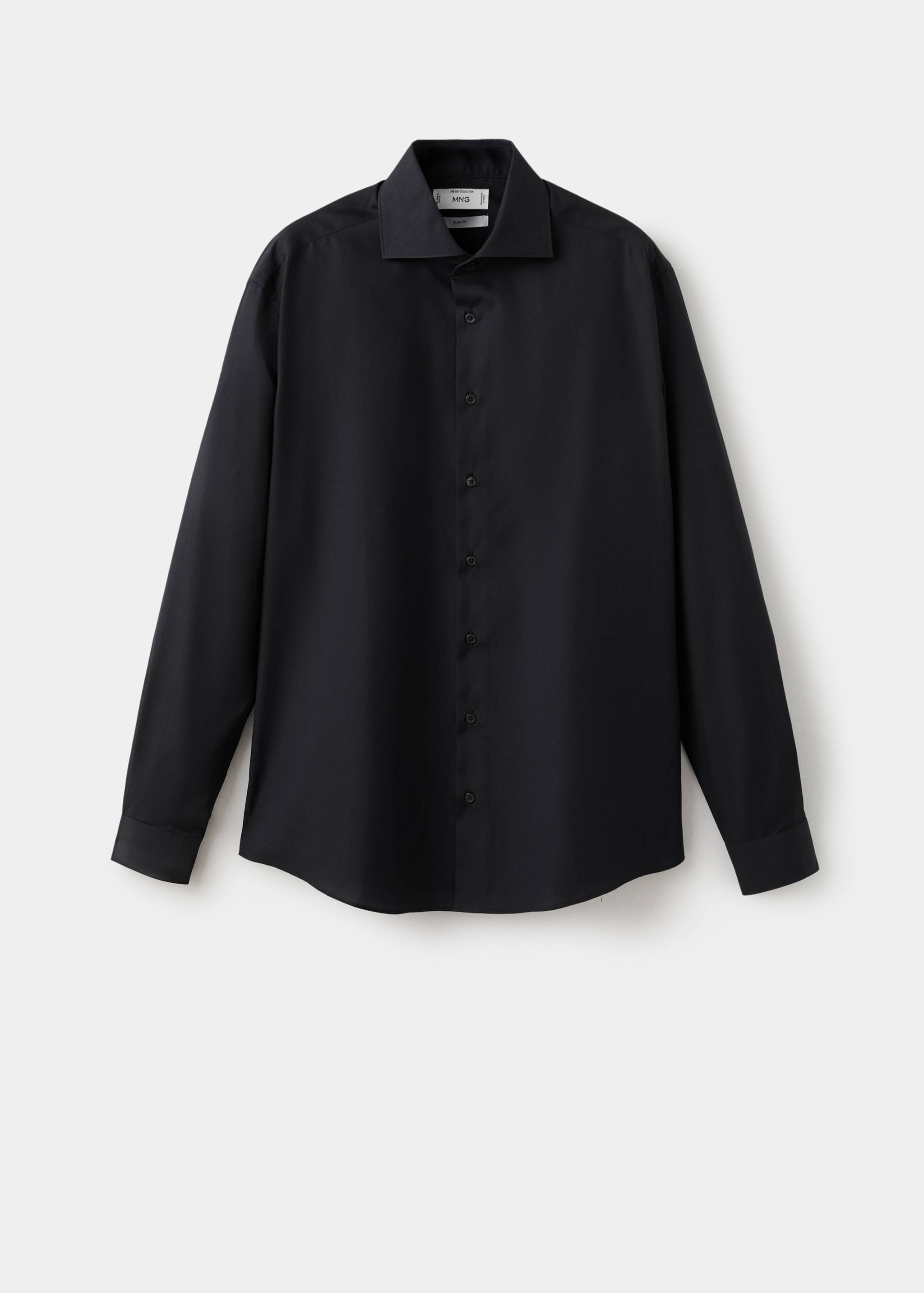 Костюмная рубашка slim fit поплин из хлопка - Изделие без модели