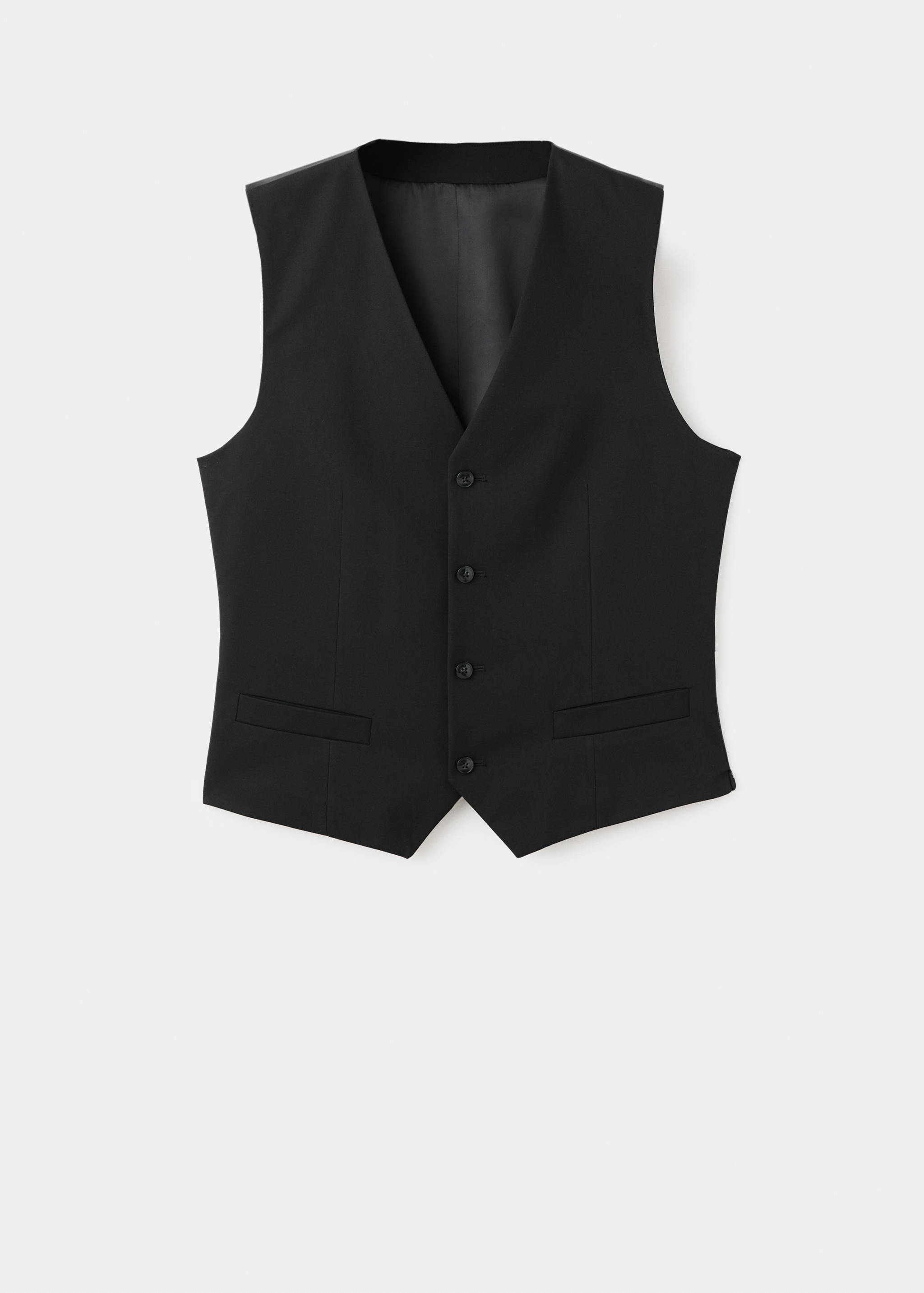 Super slim-fit stretch-fabric suit waistcoat - Article without model