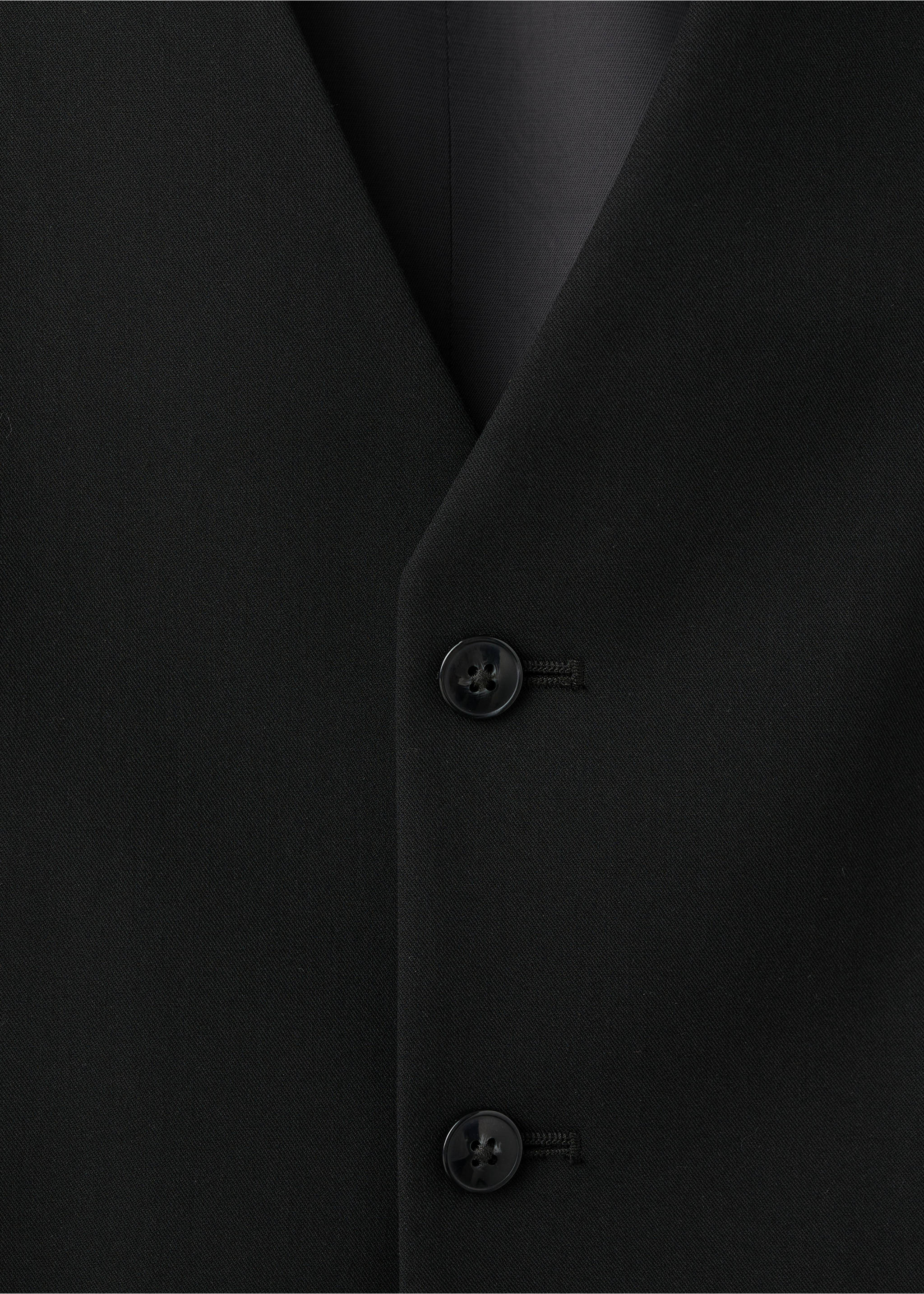 Костюмный жилет super slim fit из ткани стретч - Деталь изделия 8, Черный. Ref: 27061194-01.