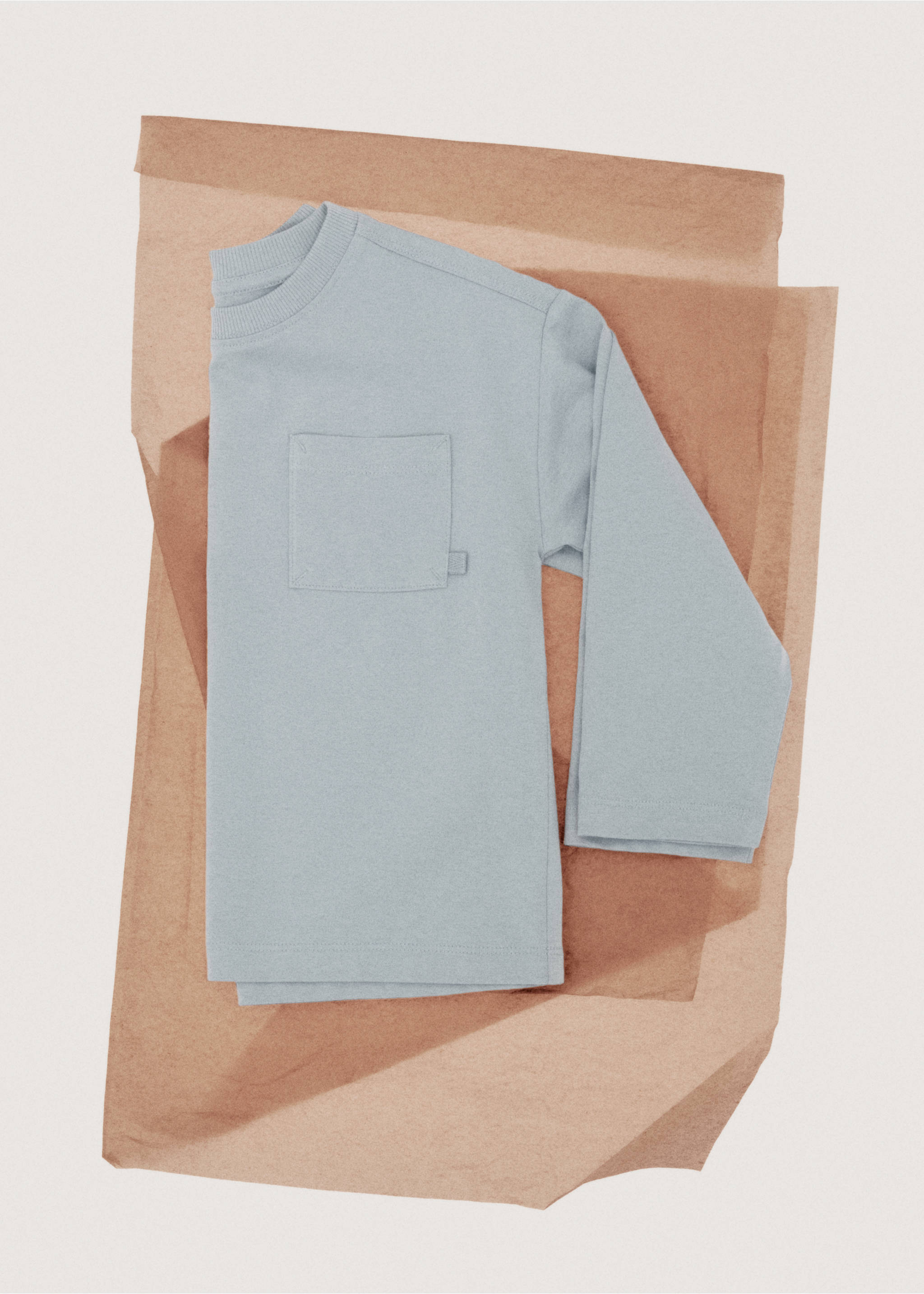 Pocket cotton T-shirt - Details of the article 7, Sky Blue. Ref: 27061196-00.