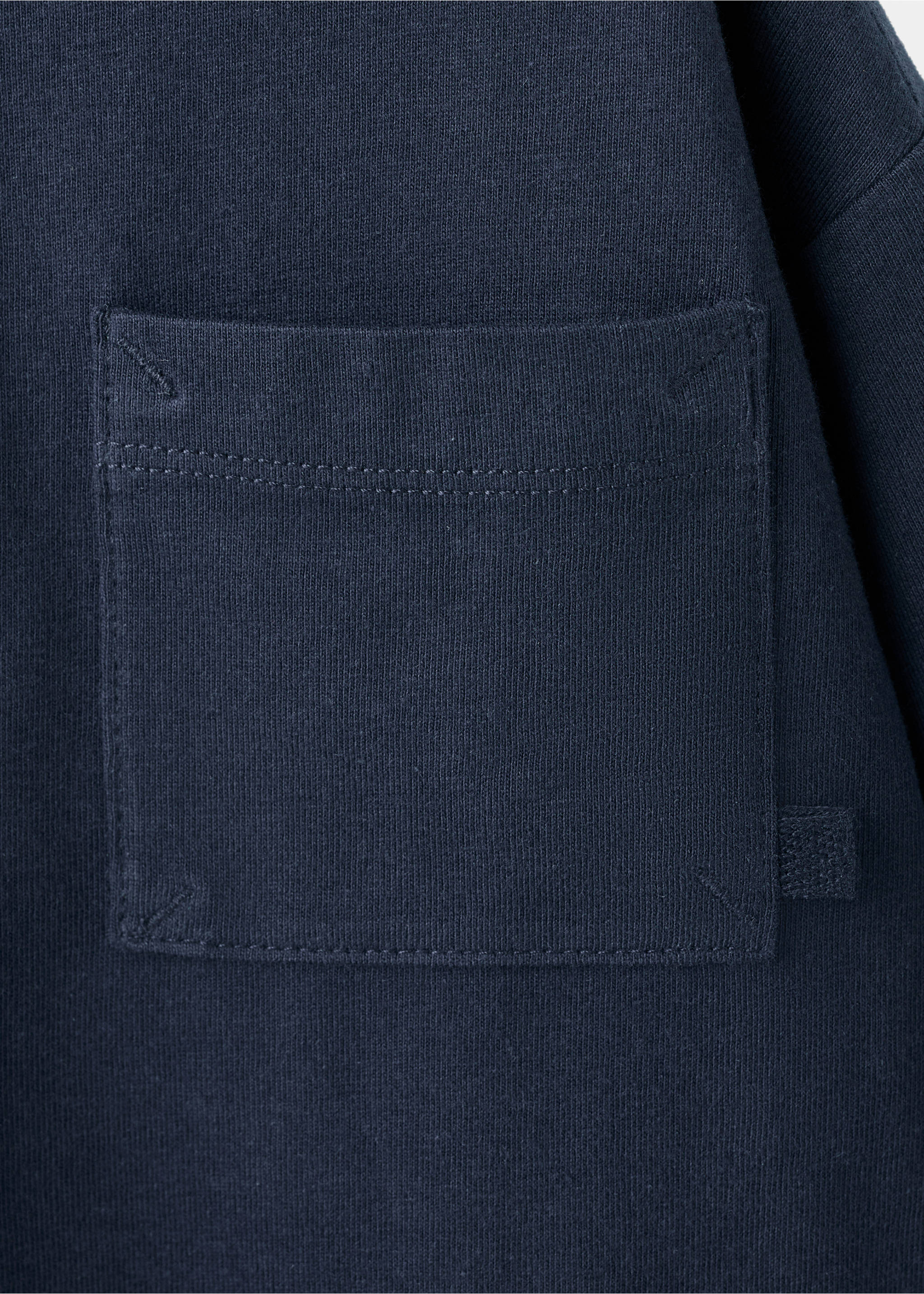 Pocket cotton T-shirt - Details of the article 8, Navy. Ref: 27061196-00.