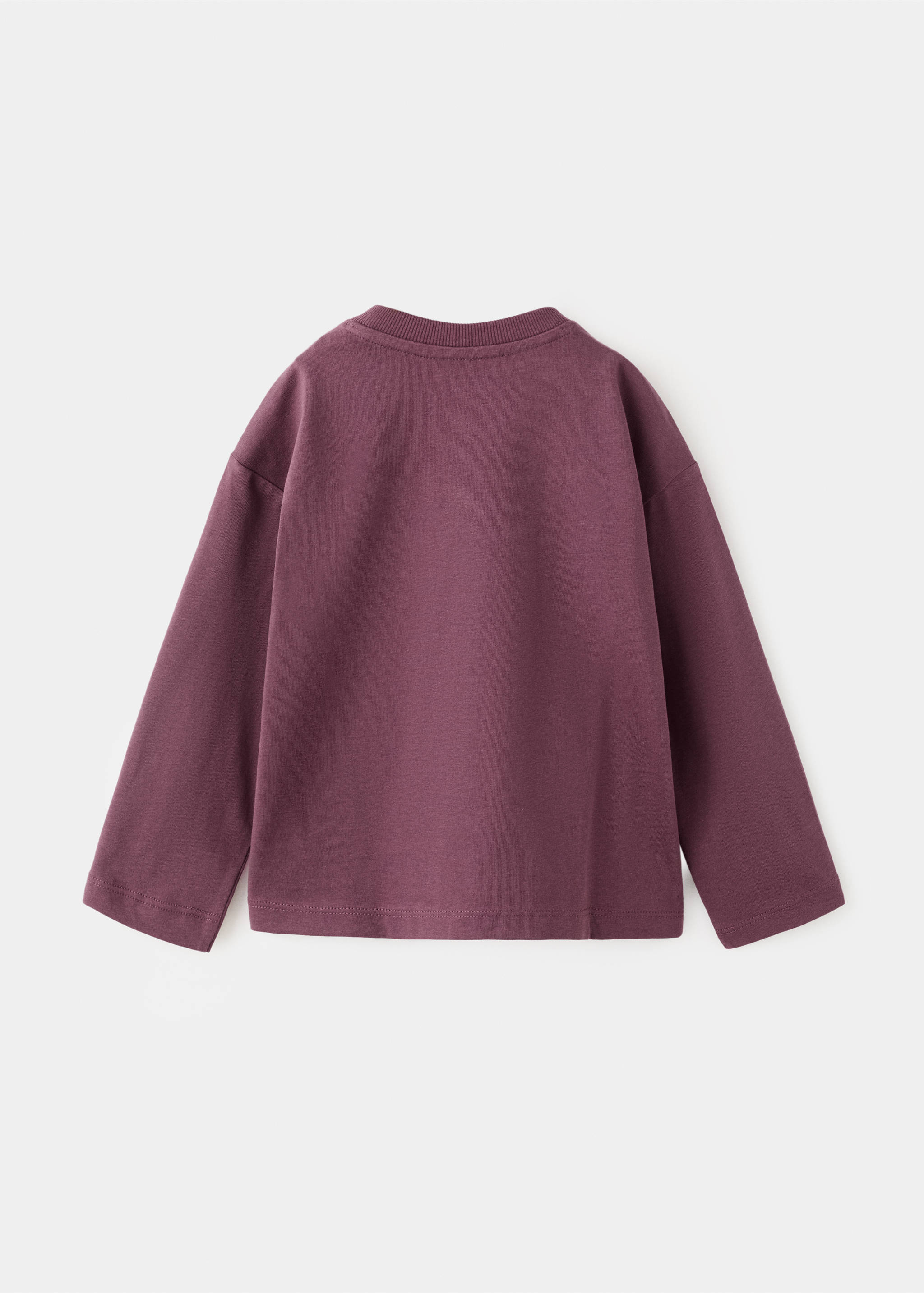 T-skjorte med lomme i bomull - Baksiden av artikkelen, Vinrød. Ref: 27061196-00.