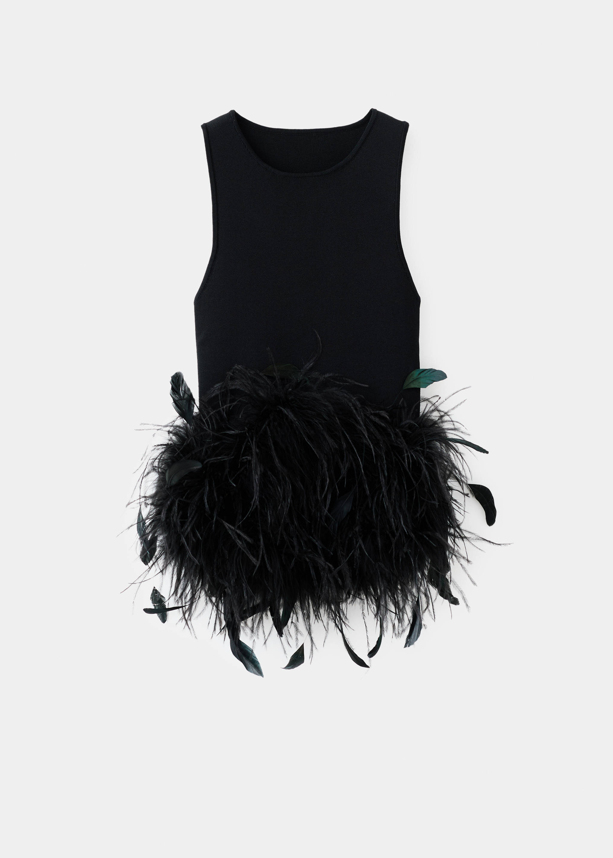 Knitted top with feather - Article without model