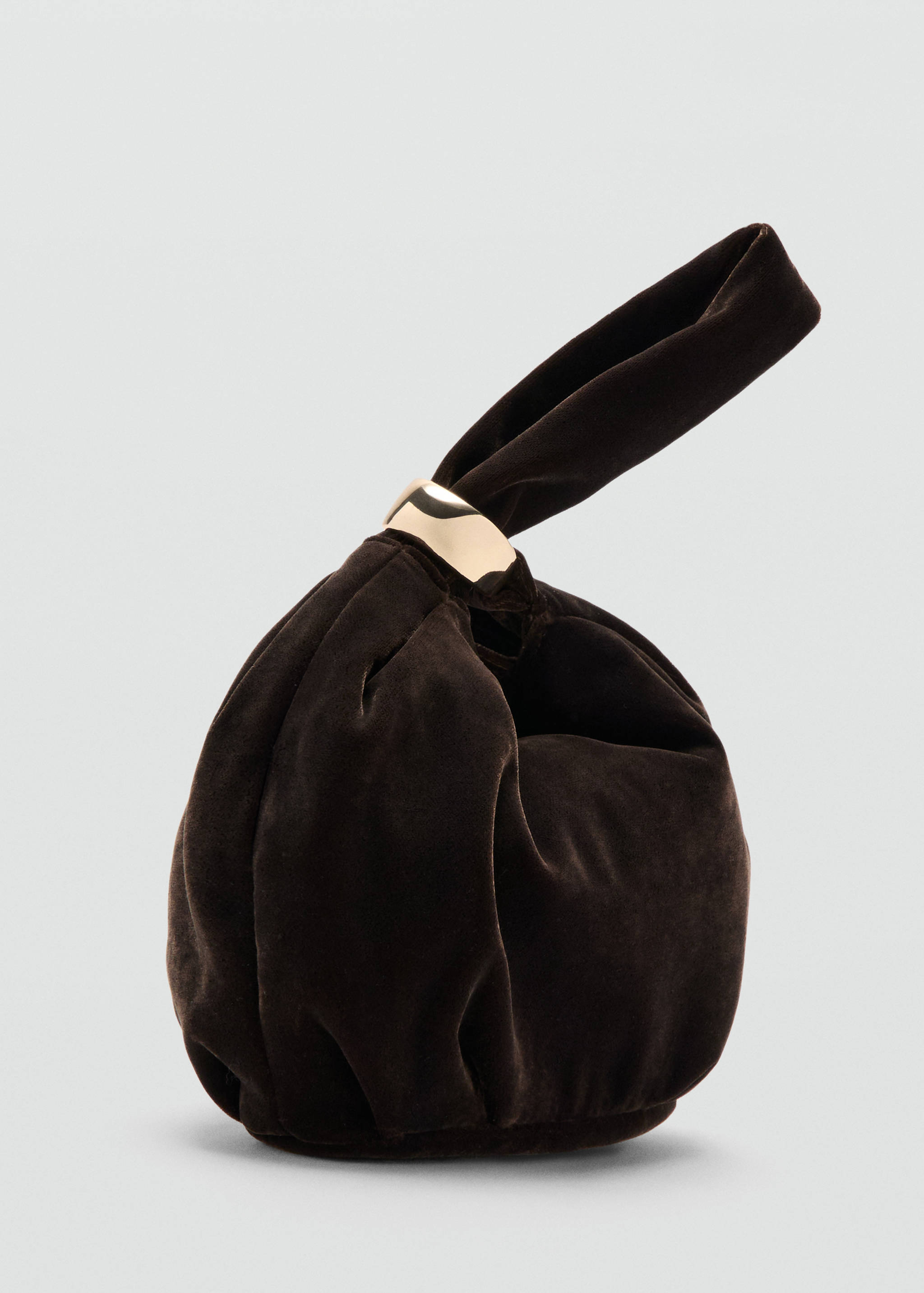 Sac à main velours détail métallique - Plan moyen