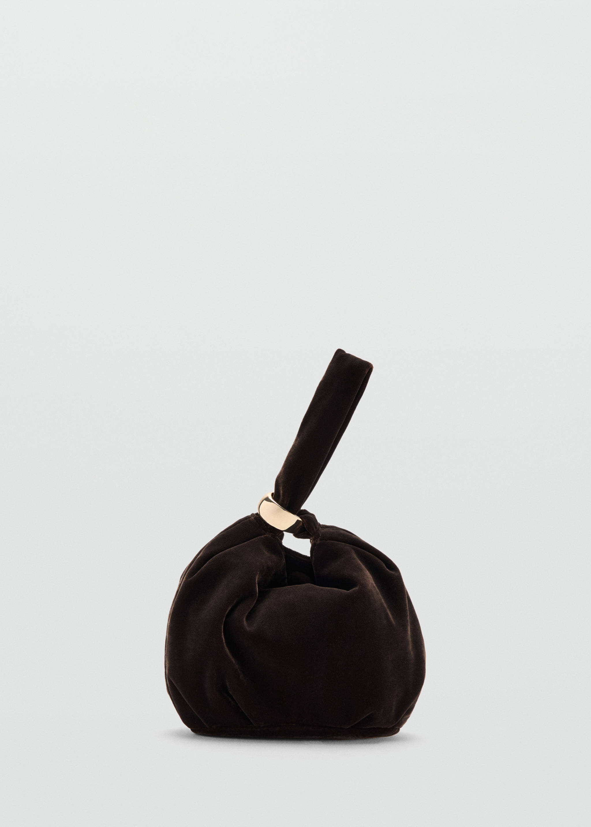 Velvet handbag with metallic detail - Article without model
