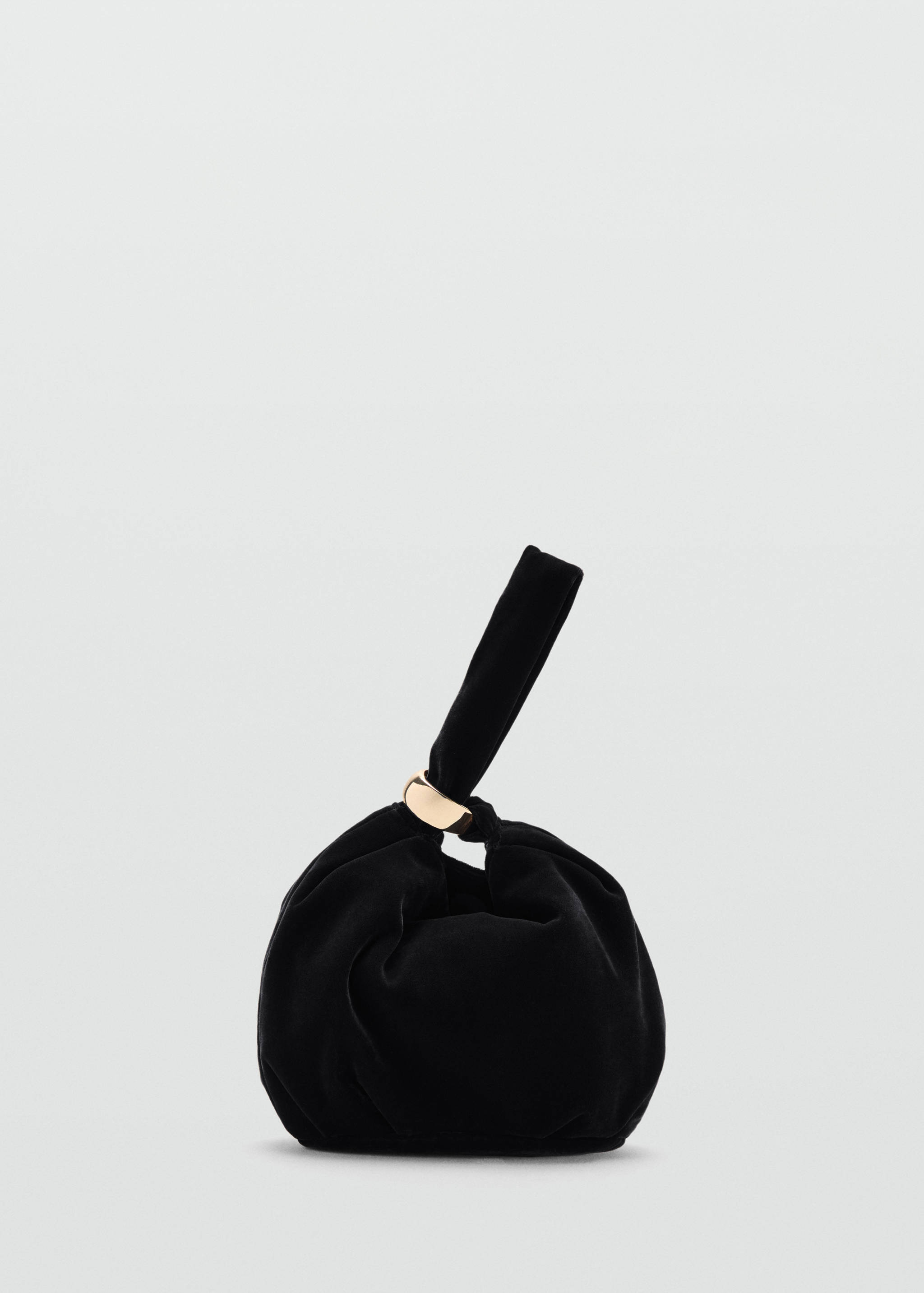 Velvet handbag with metallic detail - Article without model