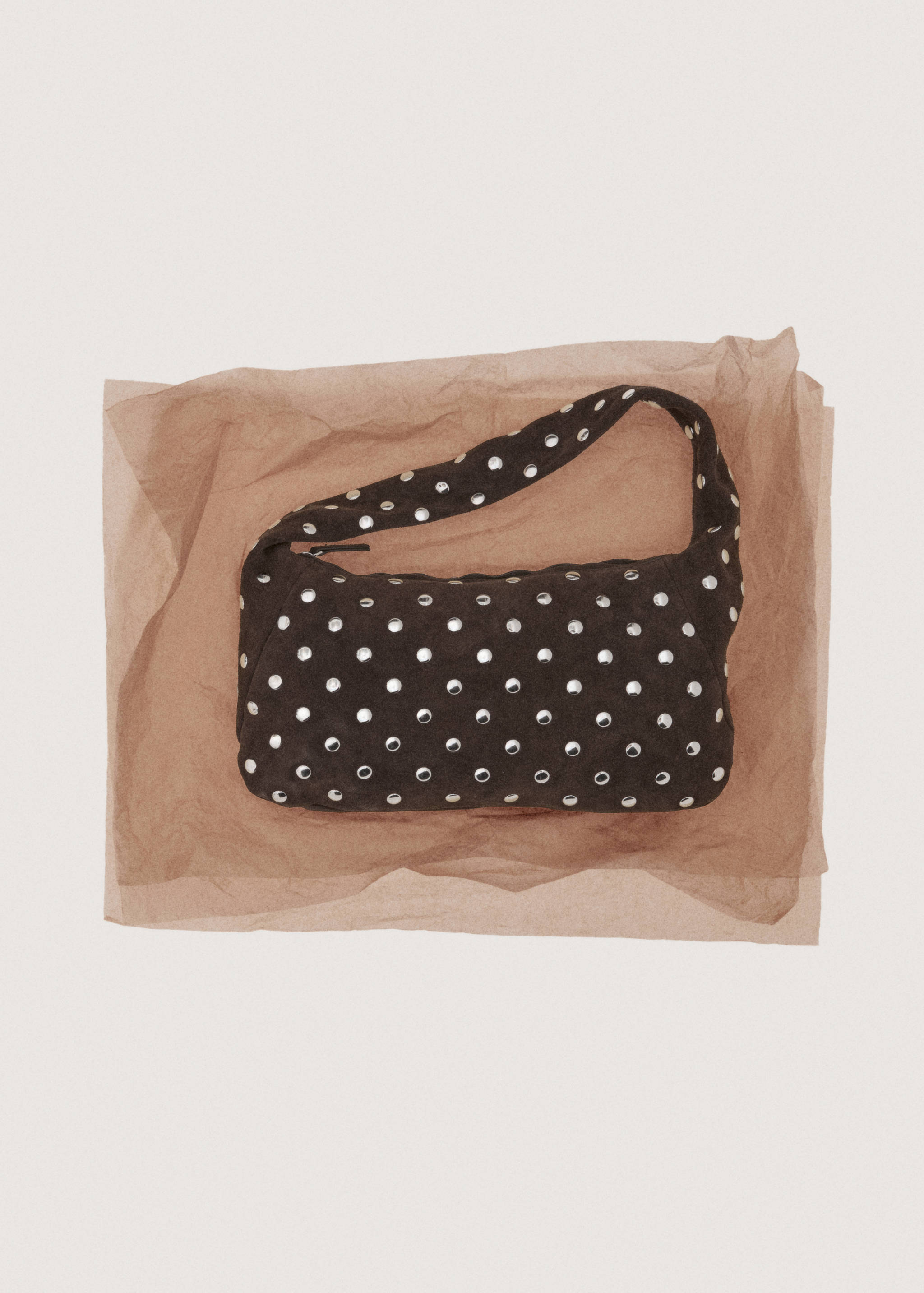 Suede studded shoulder bag - Details of the article 7