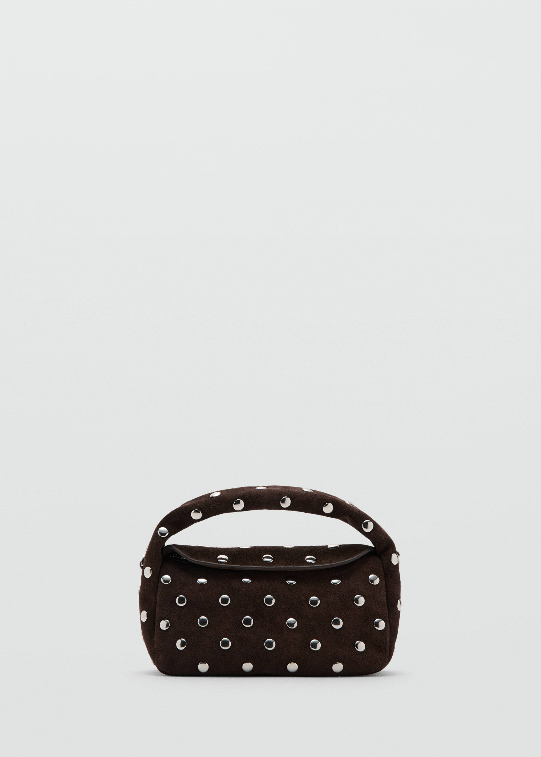 Suede leather studded handbag - Article without model