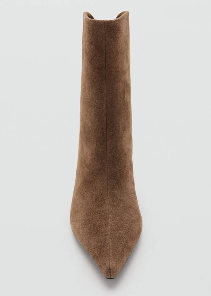 Pointed toe ankle boot — Medium Brown