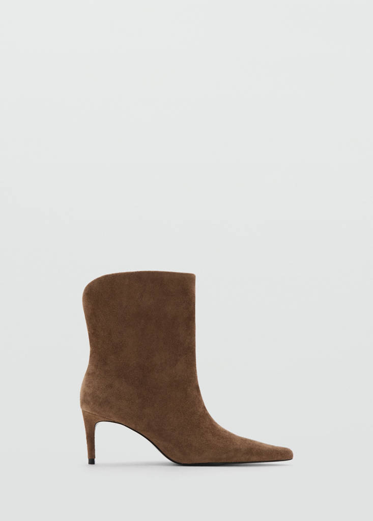 Pointed toe ankle boot — Medium Brown