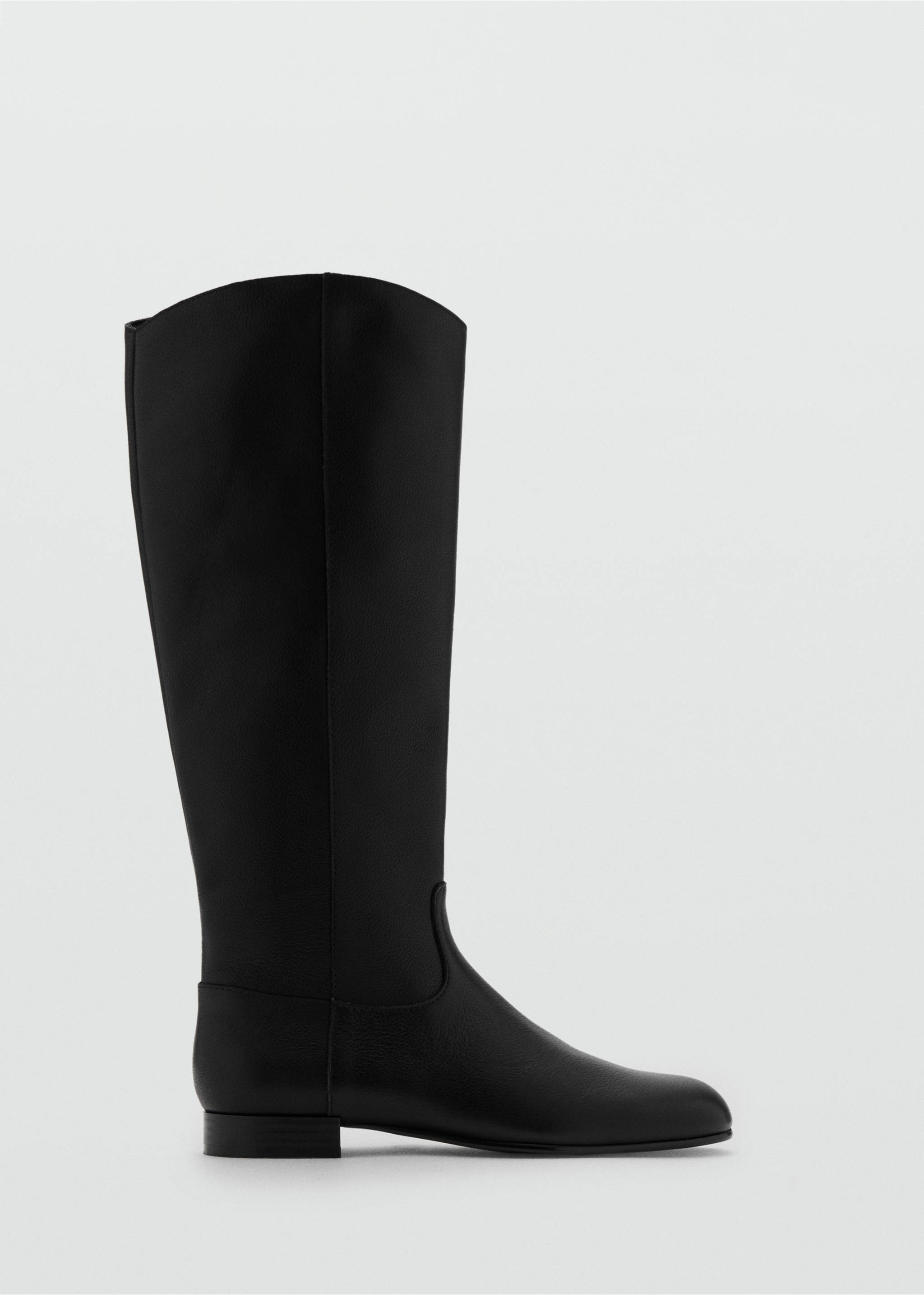 Zipper leather boots - Article without model, Black. Ref: 27061212-00.