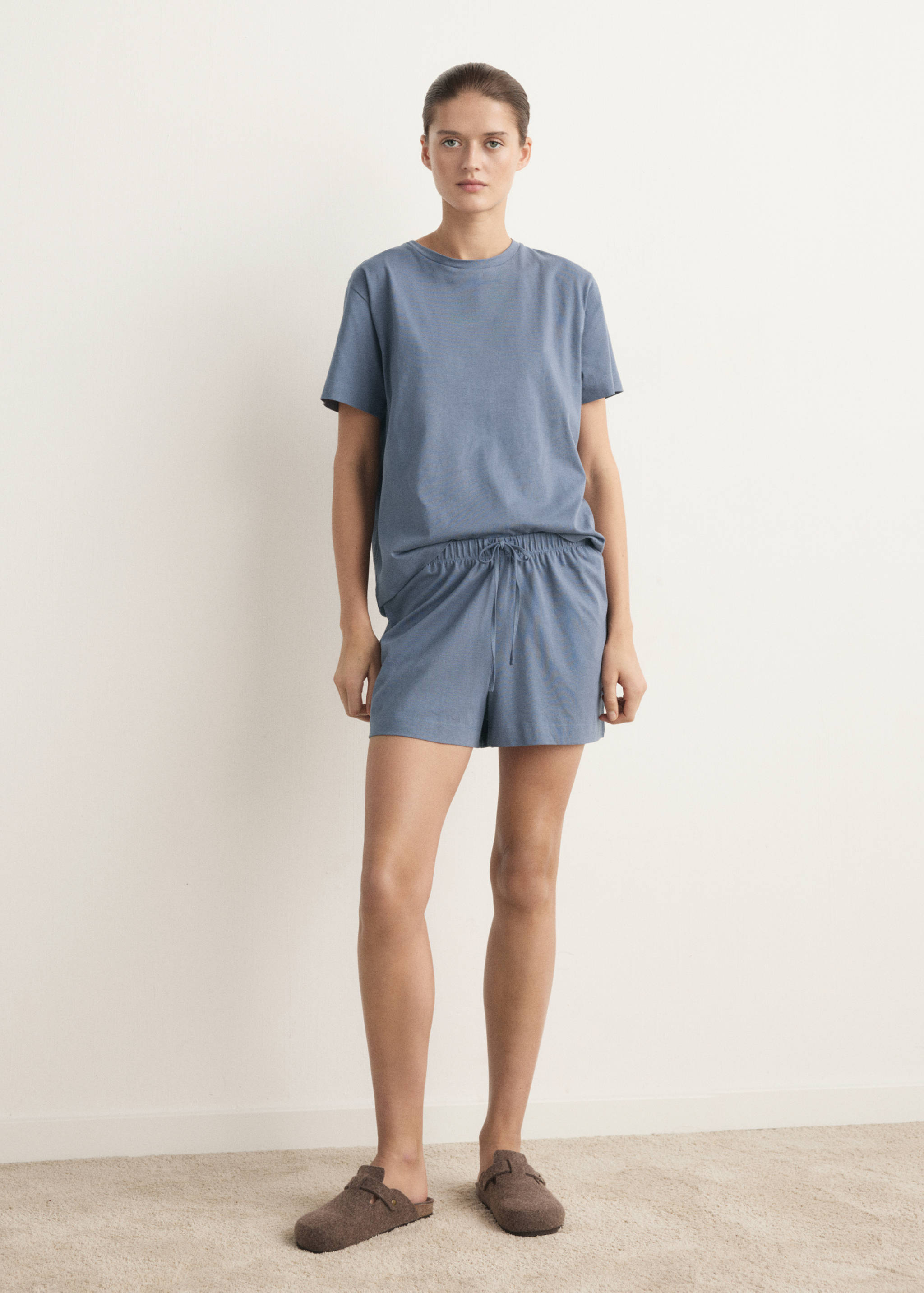 Pyjama deux pièces coton ,manches courtes - Plan général