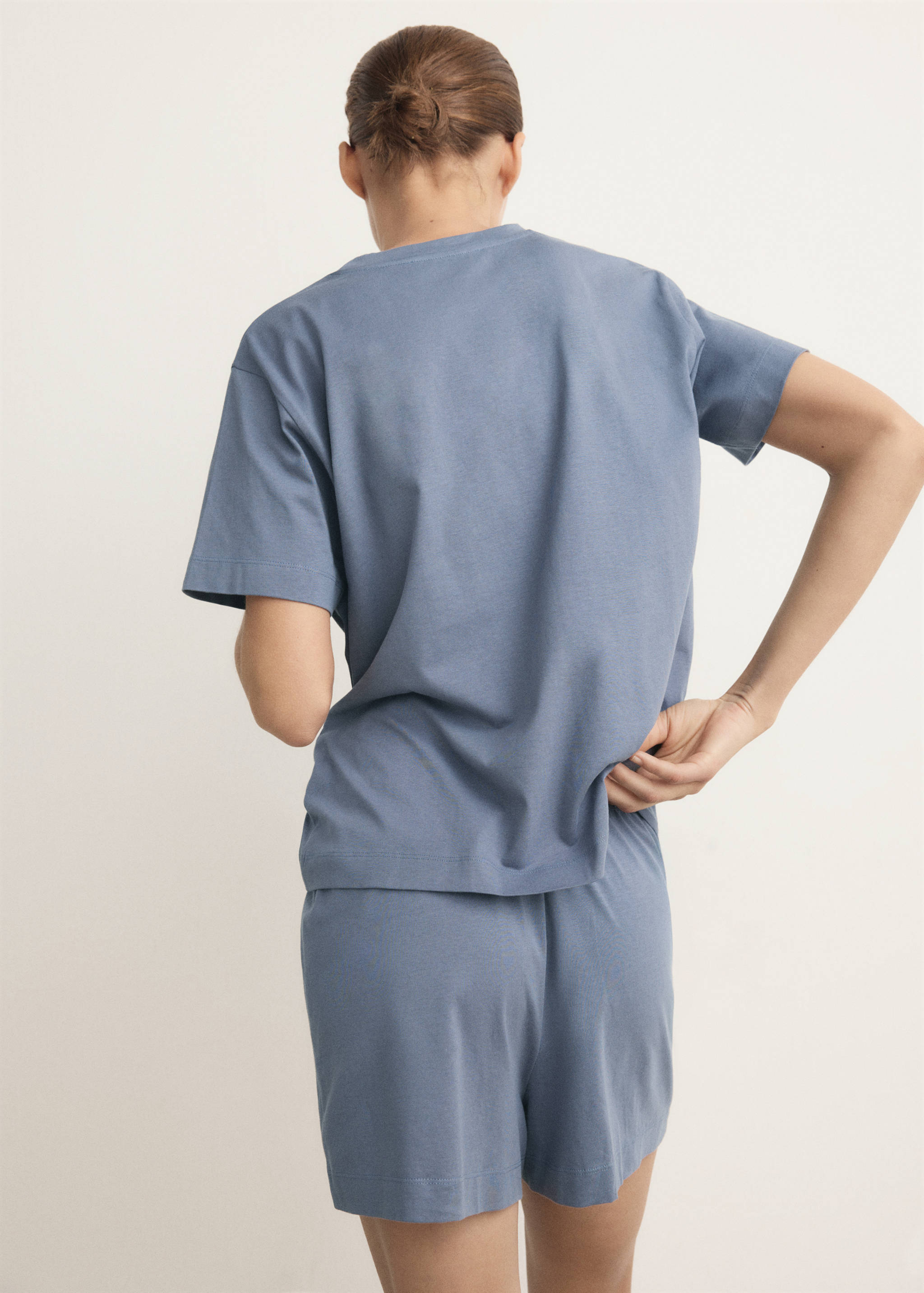 Pyjama deux pièces coton ,manches courtes - Verso de l’article