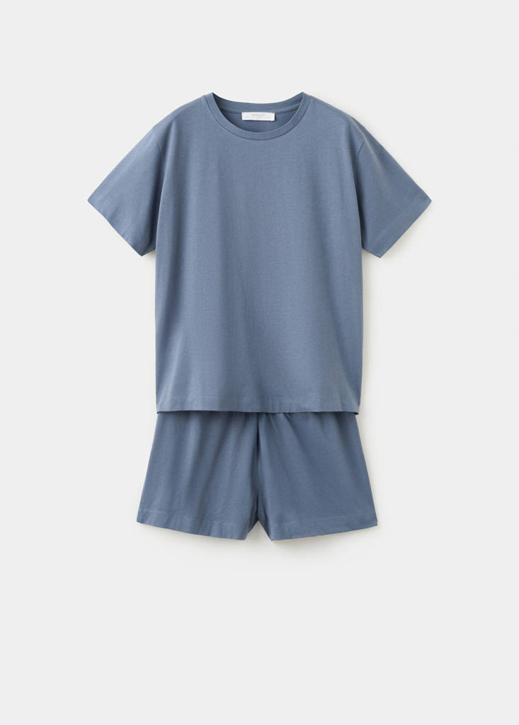 Cotton two-piece short-sleeved pyjamas - thumbnail 4
