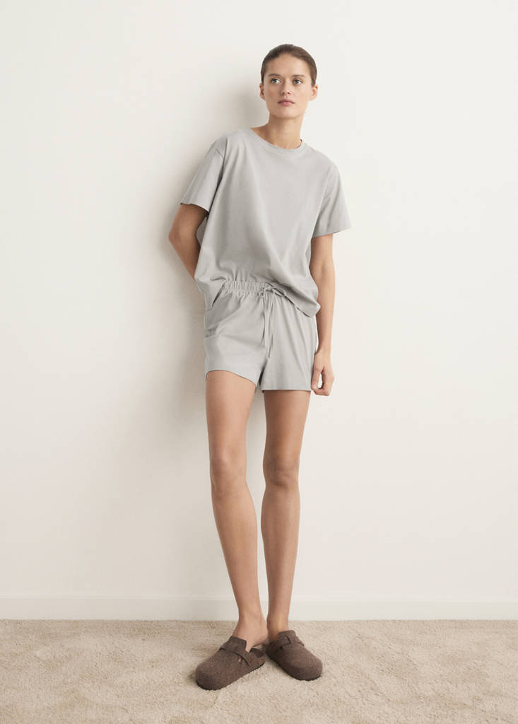 Cotton two-piece short-sleeved pyjamas - thumbnail 8