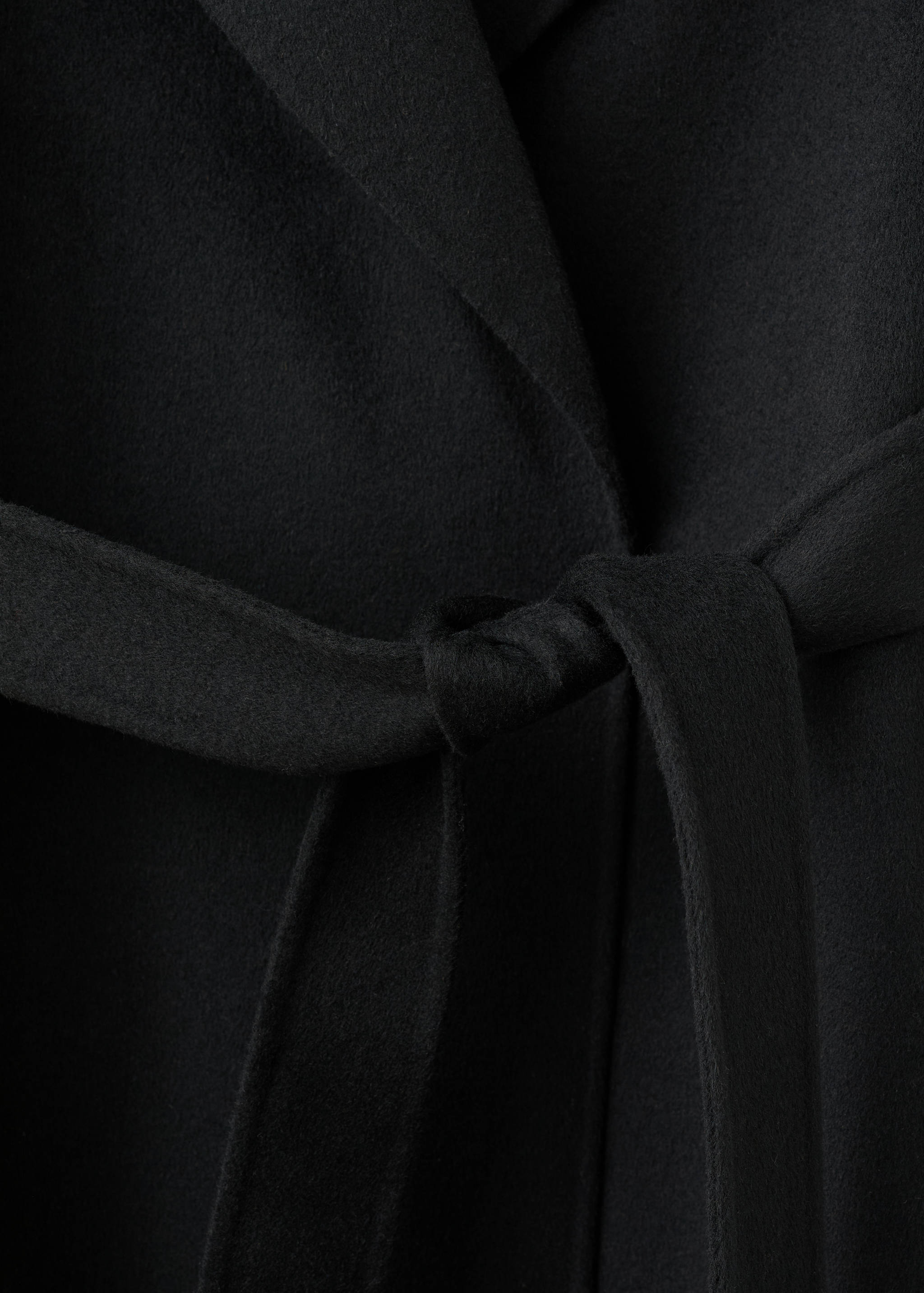 Παλτό μάλλινο handmade με ζώνη - Λεπτομέρεια του προϊόντος 0