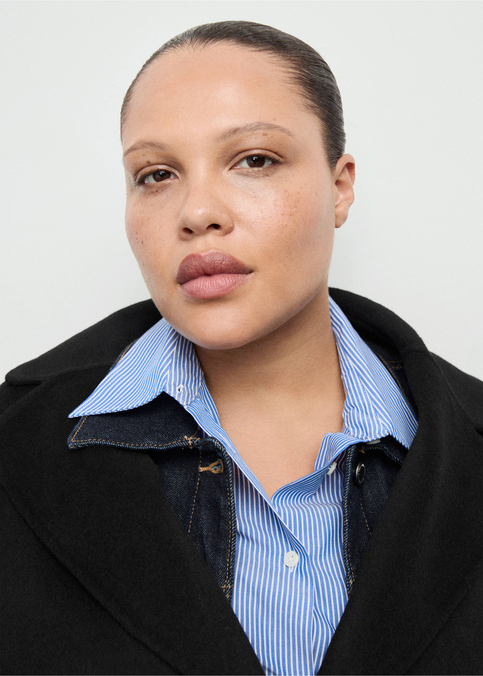 Abrigo lana handmade cinturón - Detalle del artículo 4, Negro. Ref: 27061217-00.